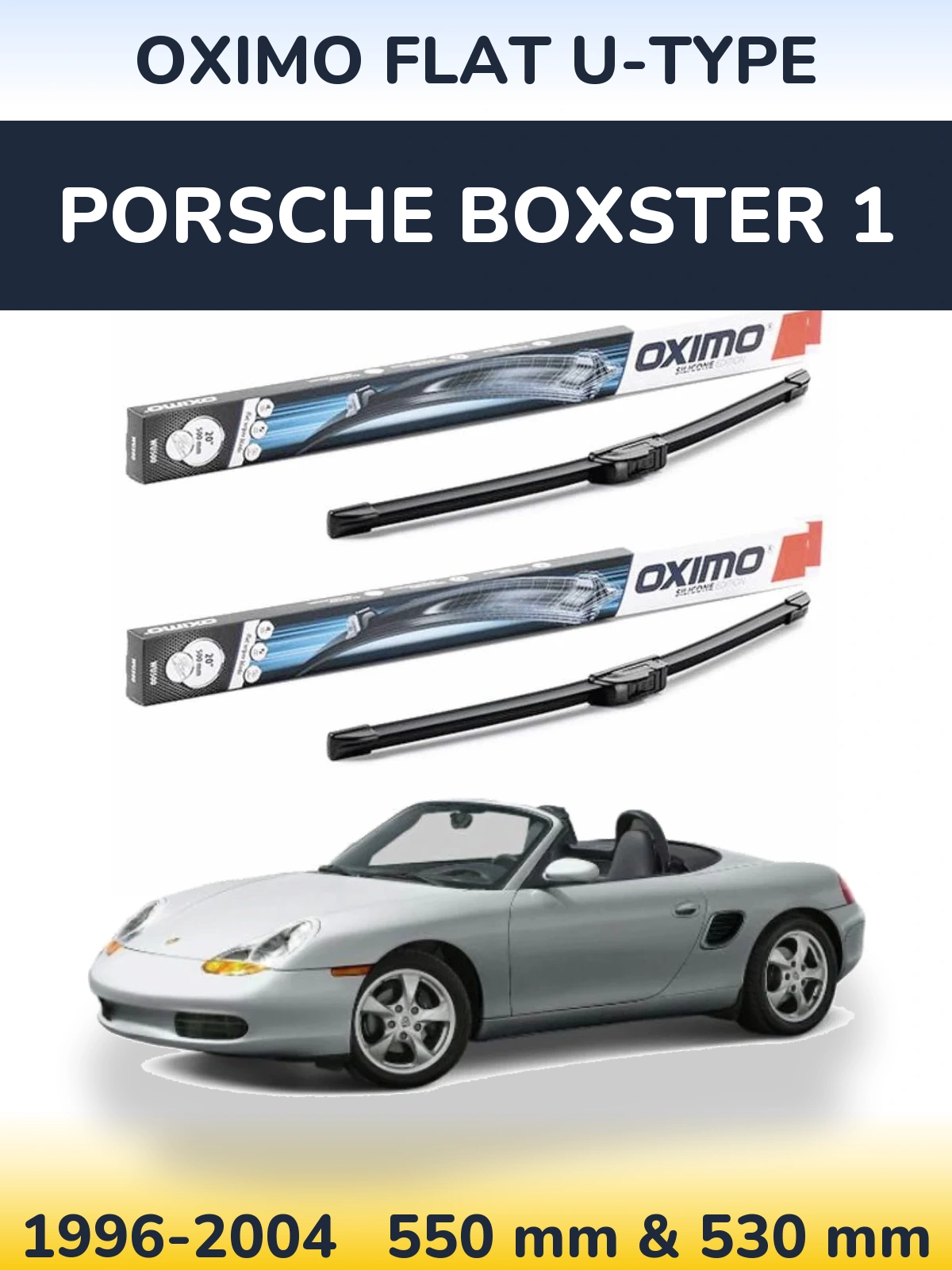Torkarblad Oximo Flat U-type för Porsche Boxster 1