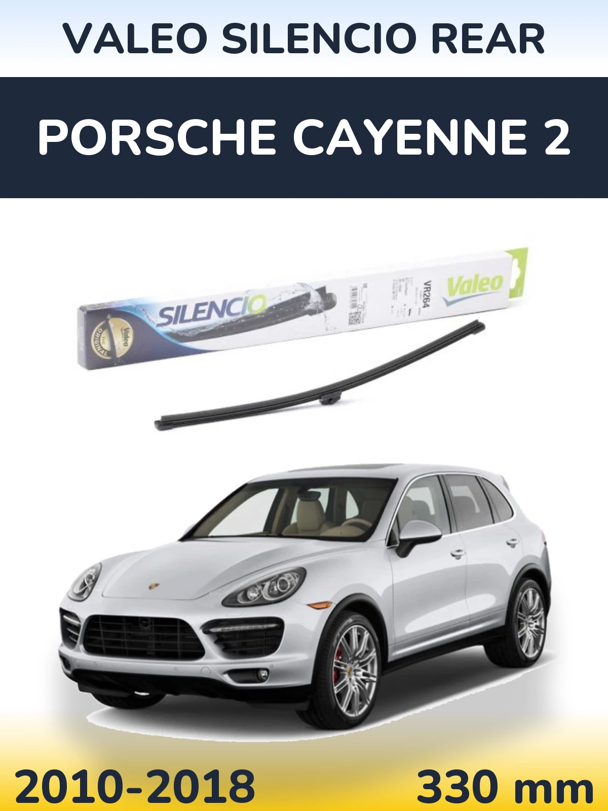 Torkarblad Valeo Silencio Rear för Porsche Cayenne 2