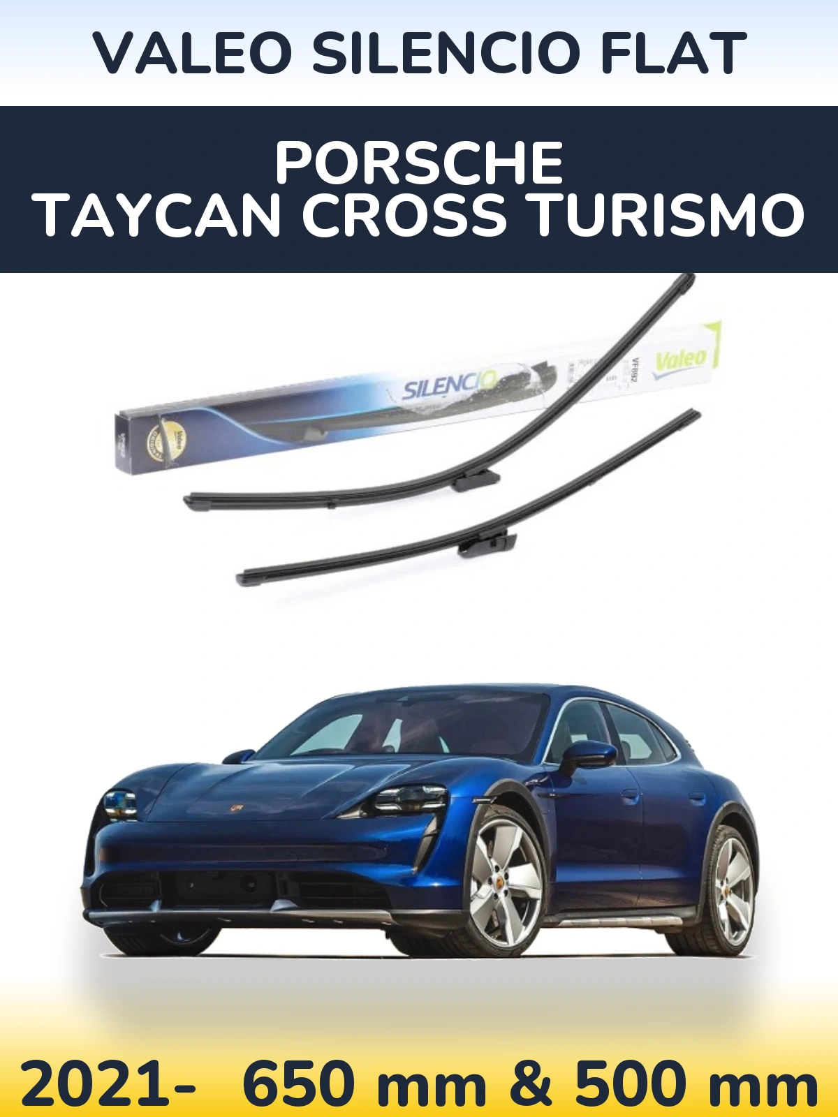 Torkarblad Valeo Silencio Flat för Porsche Taycan Cross Turismo