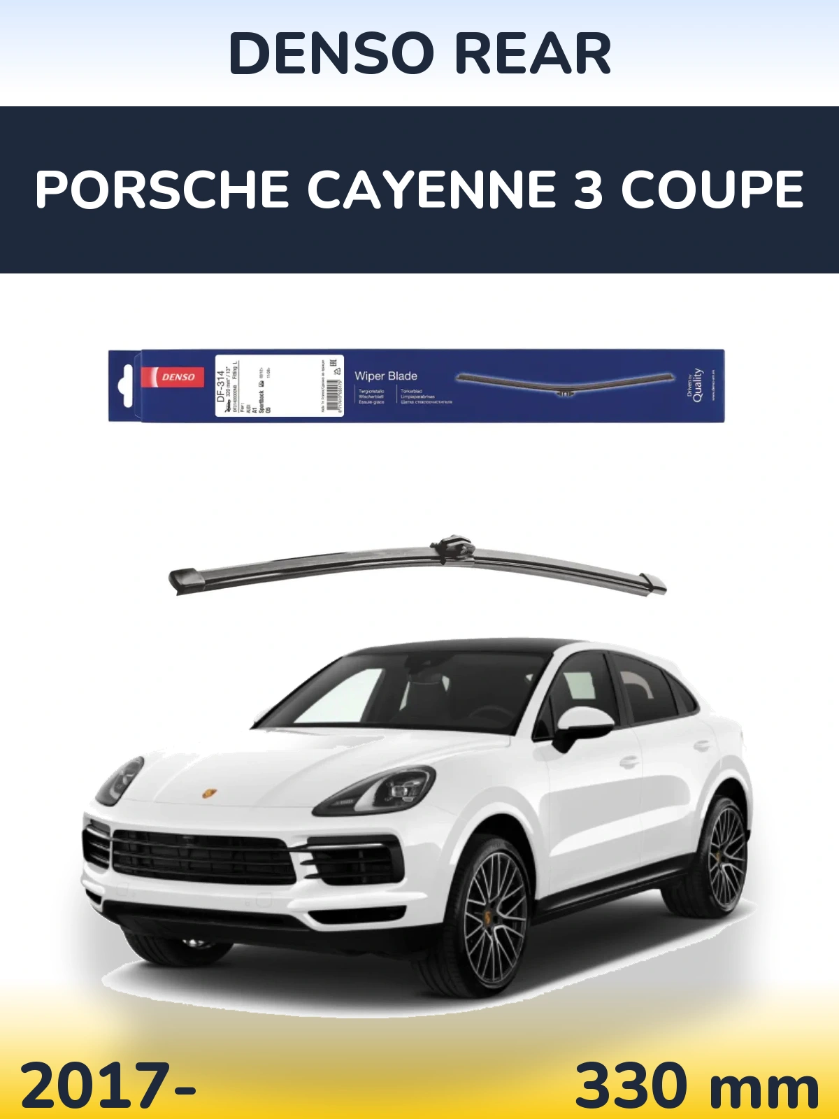 Torkarblad Denso Rear för Porsche Cayenne 3 Coupe