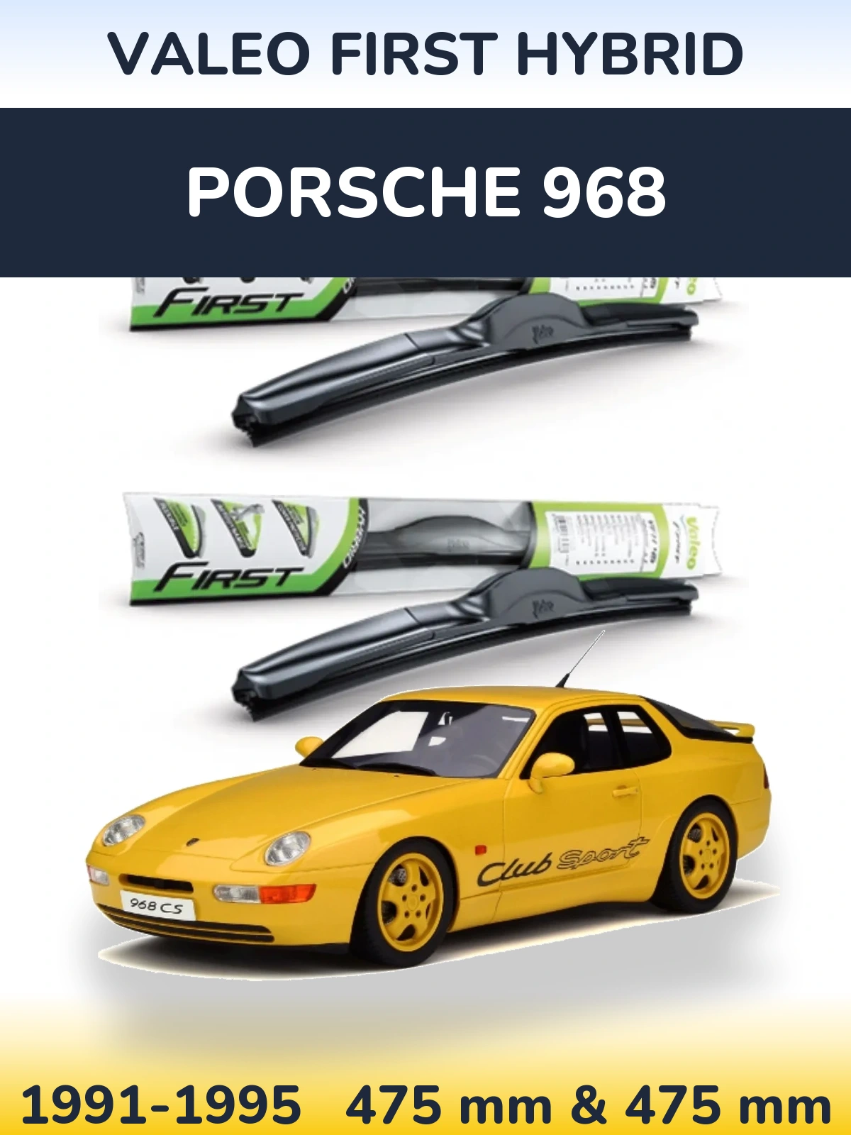 Torkarblad Valeo First Hybrid för Porsche 968