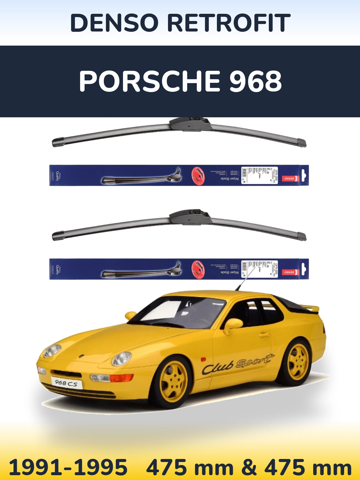 Torkarblad Denso Retrofit för Porsche 968