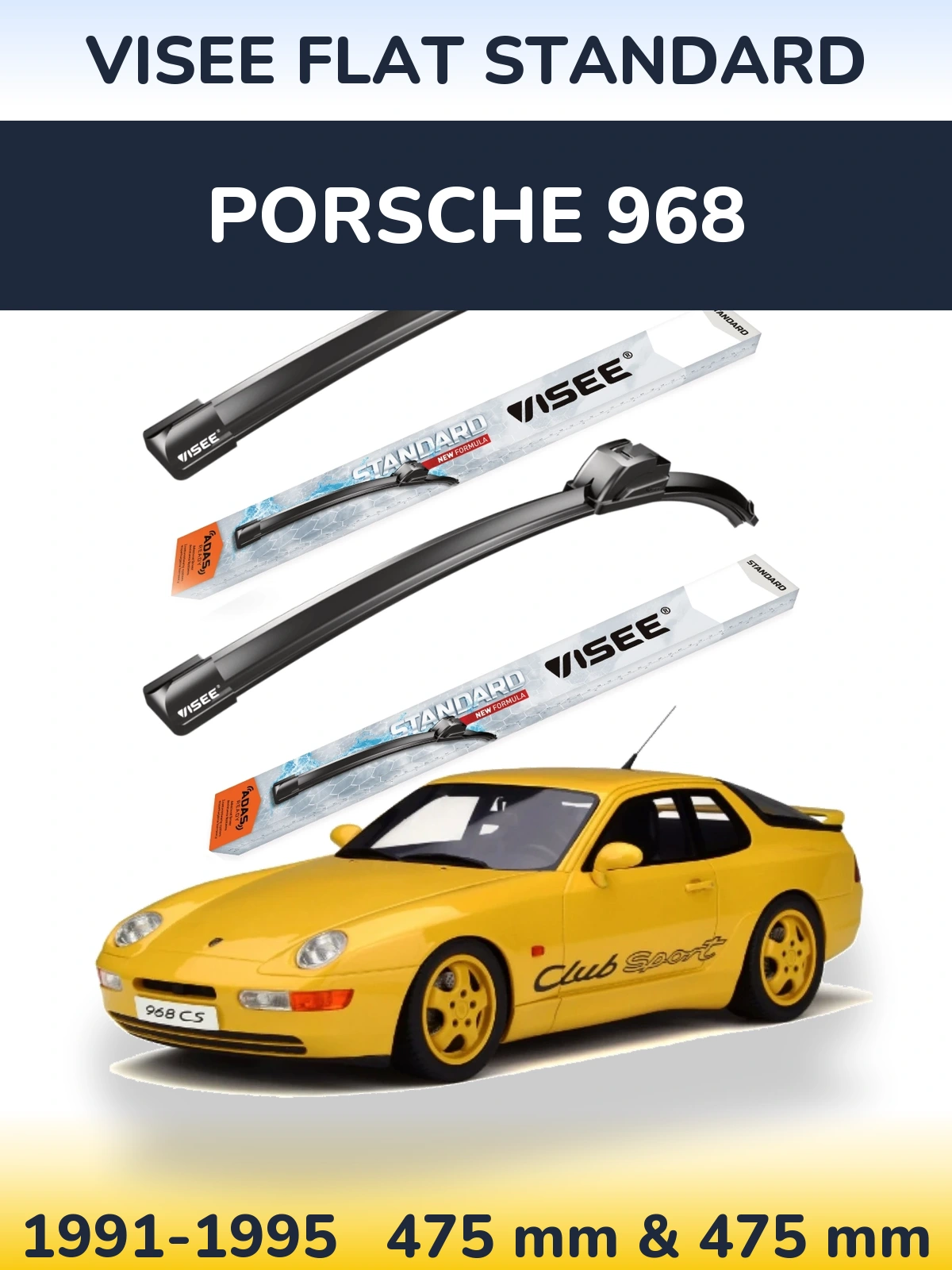 Torkarblad VISEE FLAT STANDARD för Porsche 968