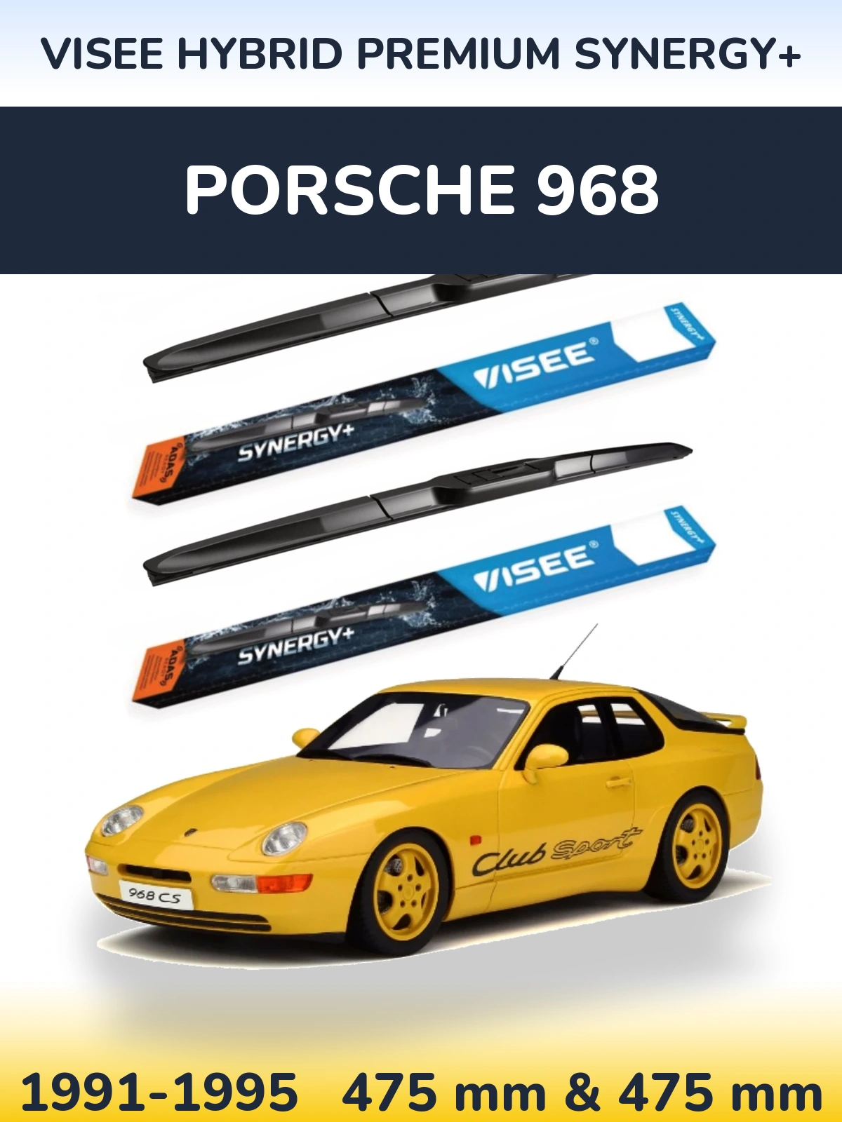 Torkarblad VISEE HYBRID PREMIUM SYNERGY+ för Porsche 968