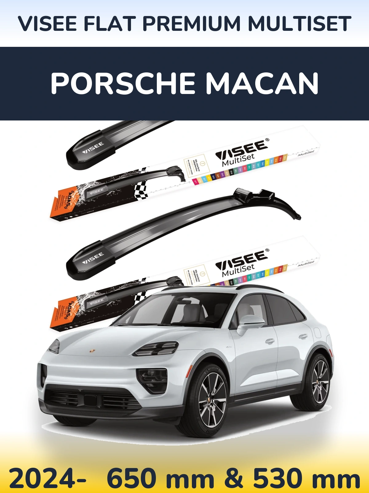 Torkarblad VISEE FLAT PREMIUM MultiSet för Porsche Macan