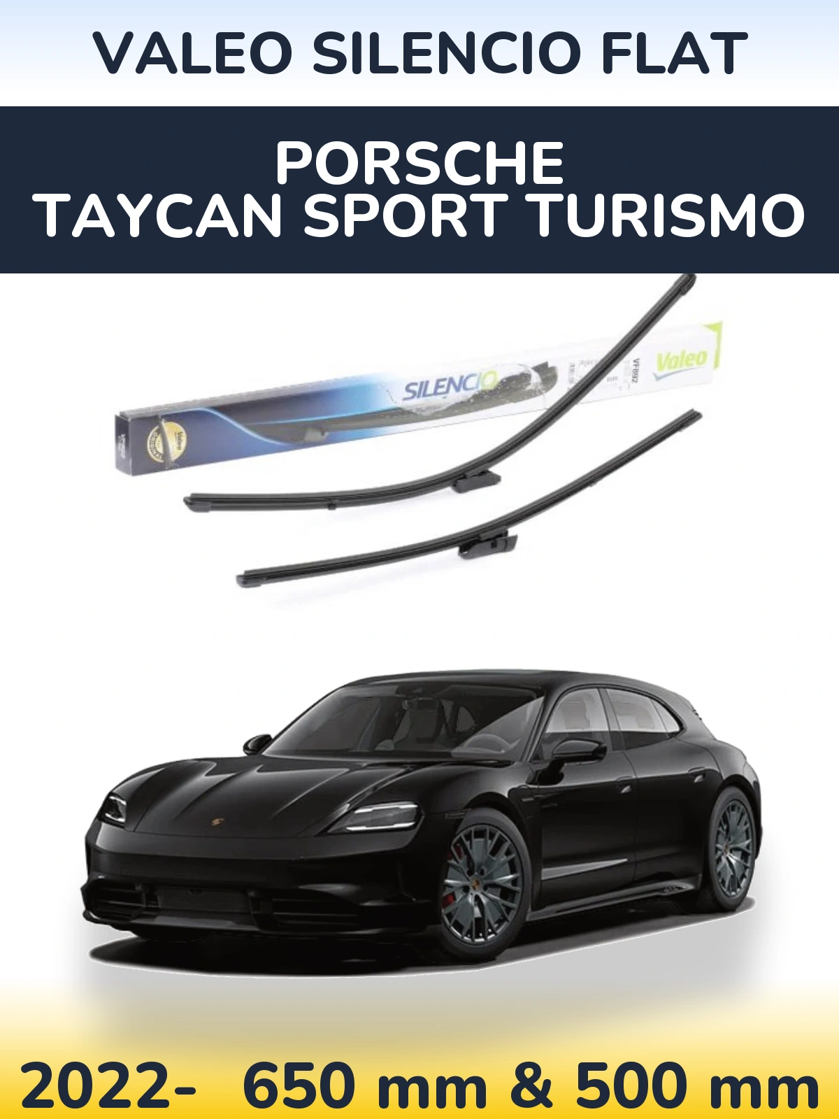 Torkarblad Valeo Silencio Flat för Porsche Taycan Sport Turismo
