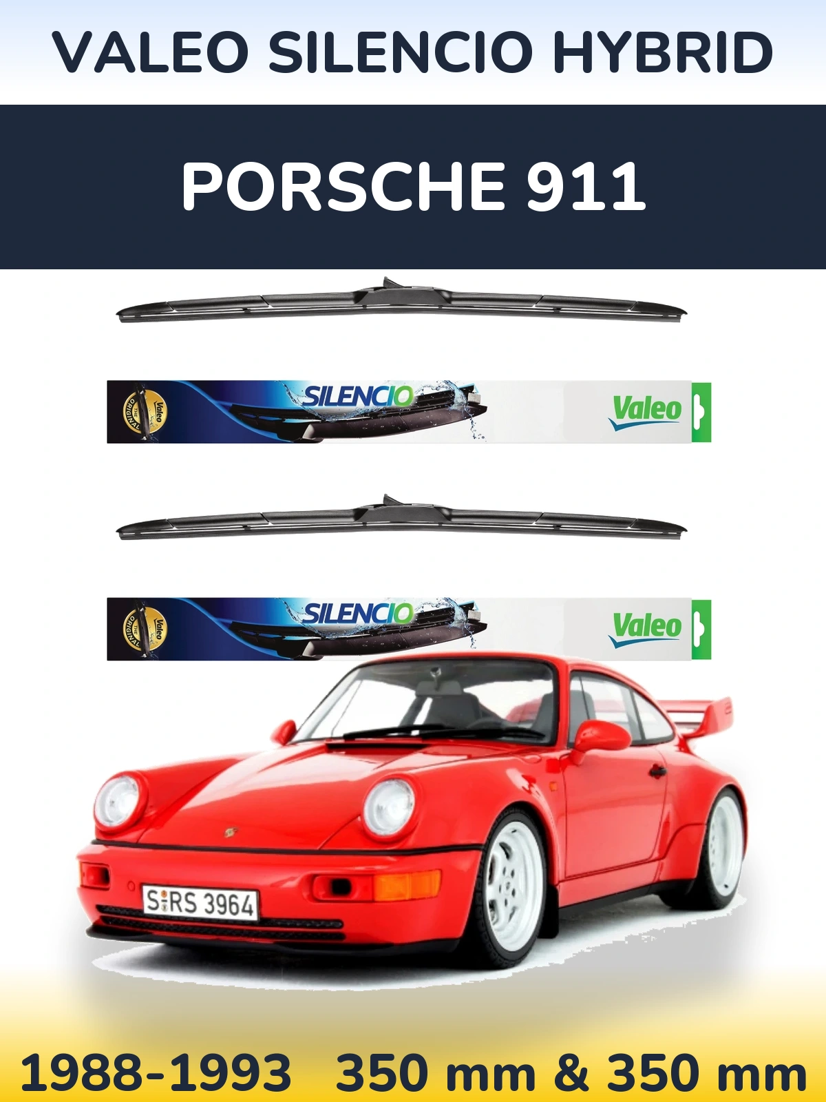 Torkarblad Valeo Silencio Hybrid för Porsche 911