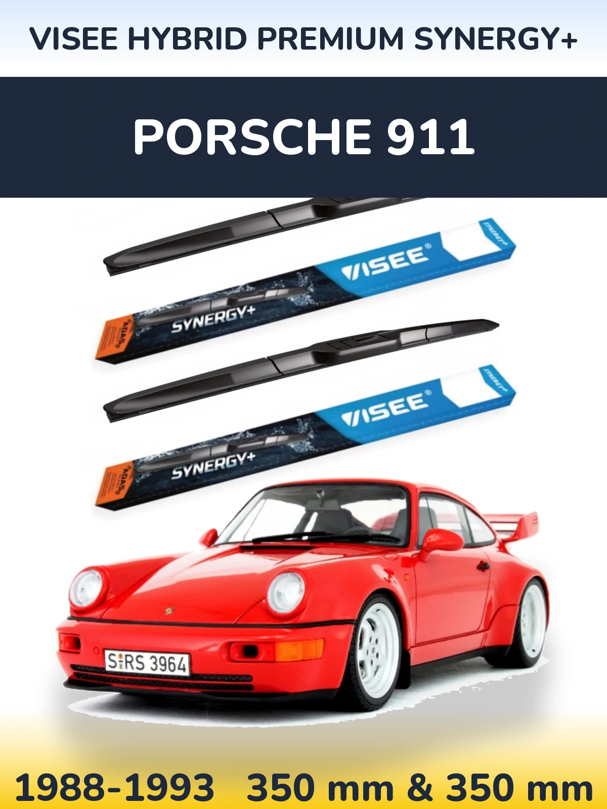 Torkarblad VISEE HYBRID PREMIUM SYNERGY+ för Porsche 911
