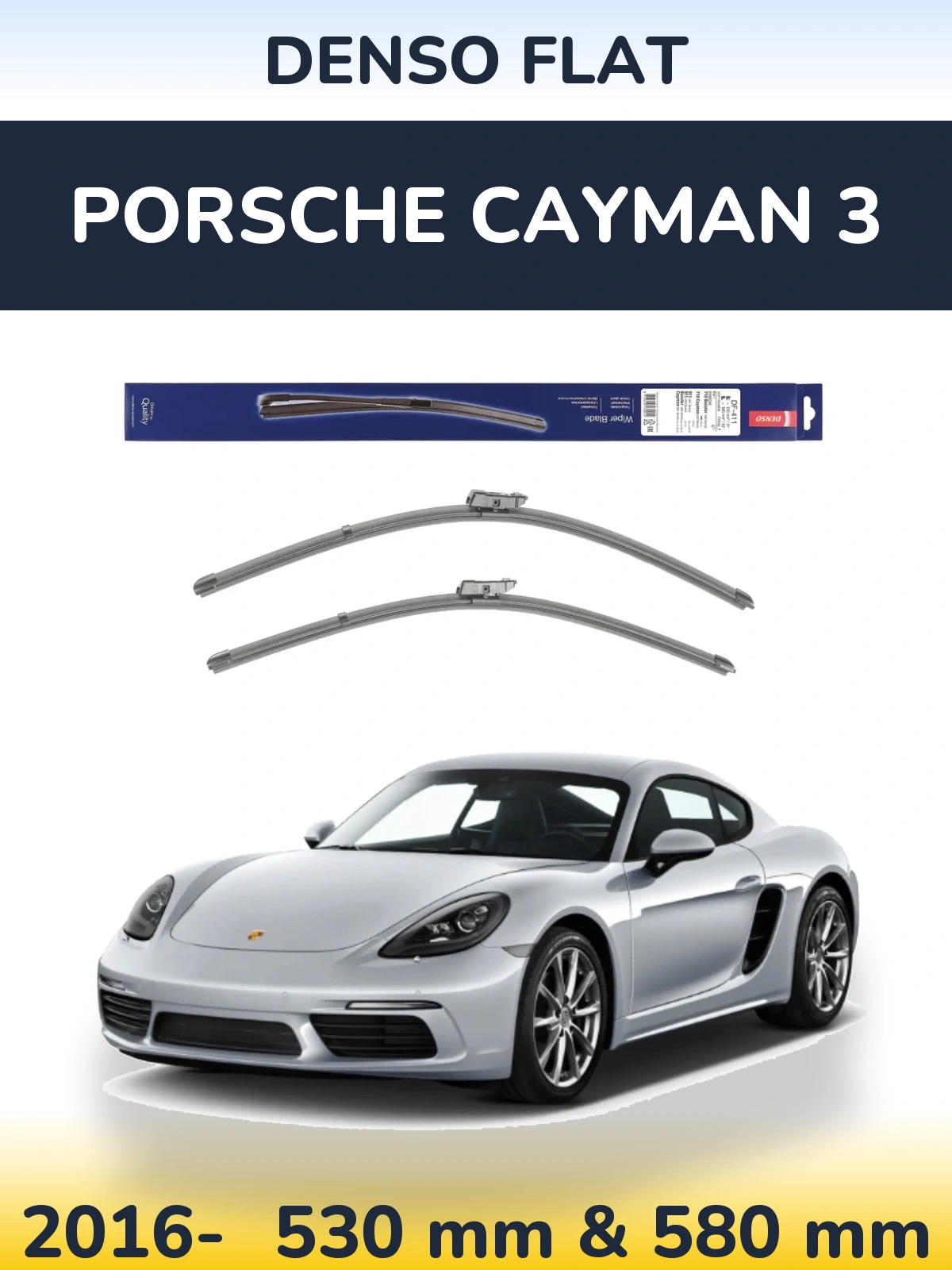 Torkarblad Denso Flat för Porsche Cayman 3