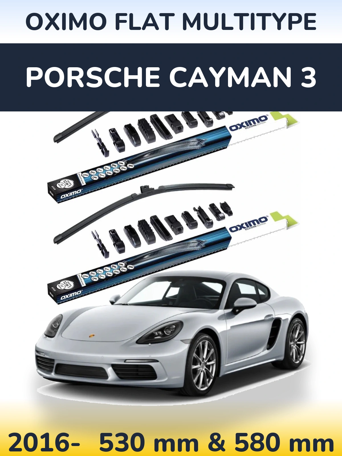 Torkarblad Oximo Flat MultiType för Porsche Cayman 3