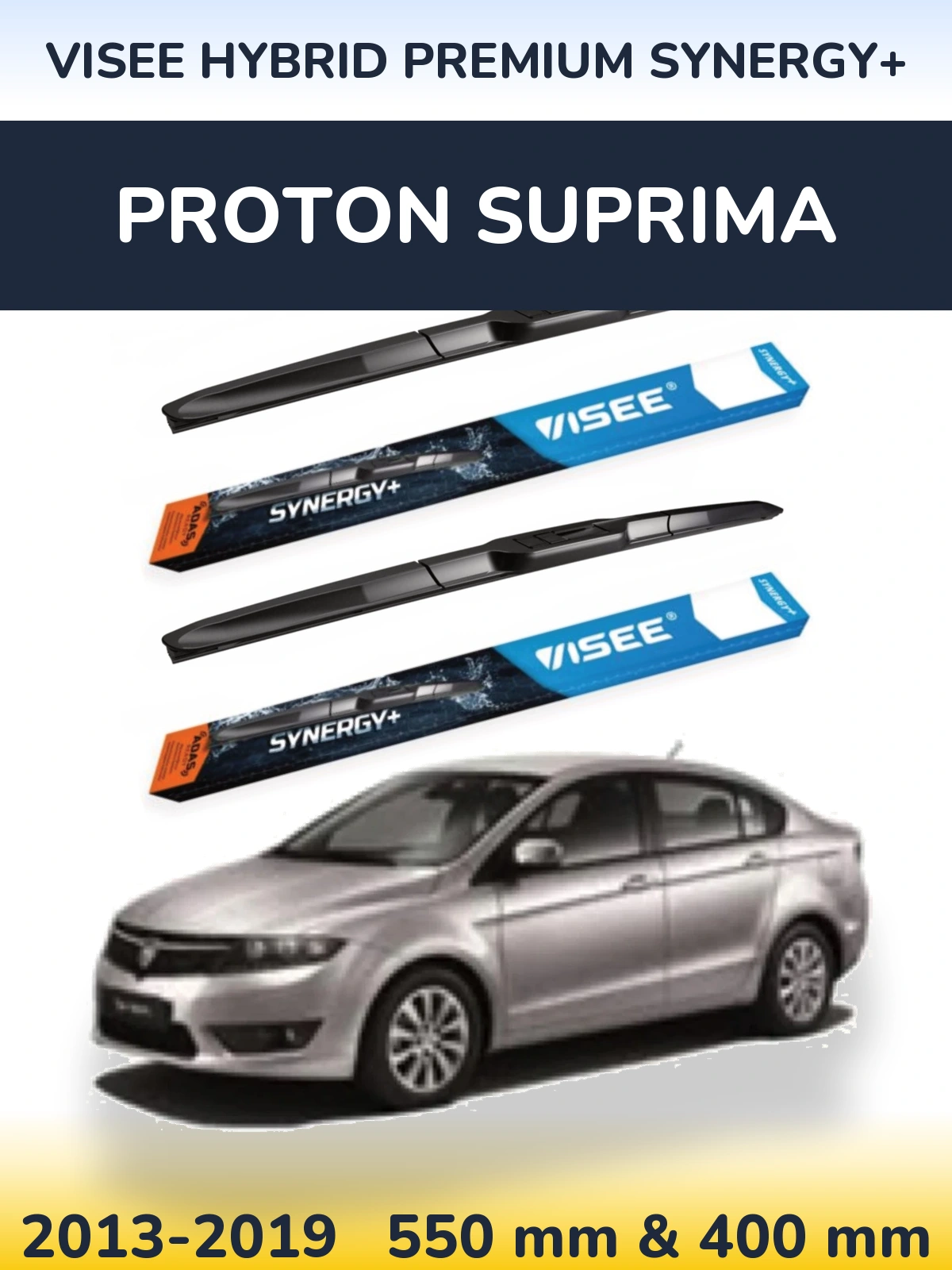 Torkarblad VISEE HYBRID PREMIUM SYNERGY+ för Proton Suprima