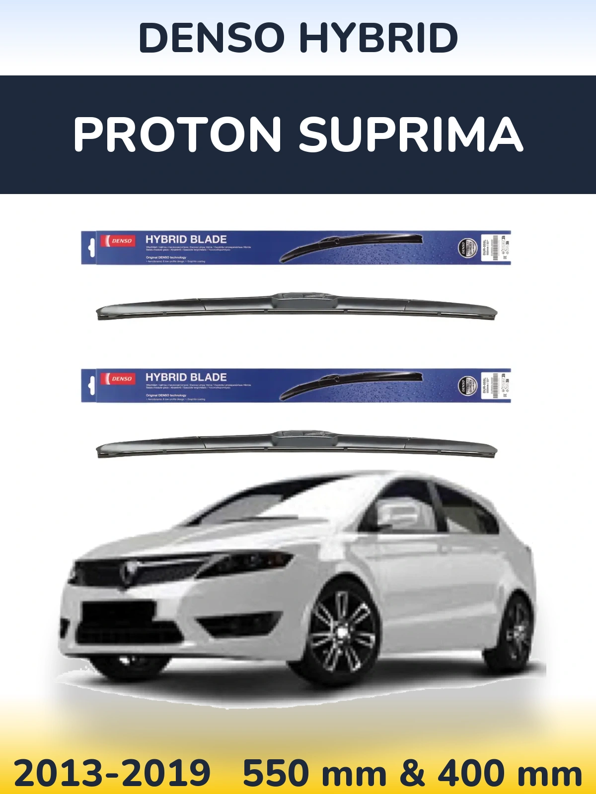 Torkarblad Denso Hybrid för Proton Suprima