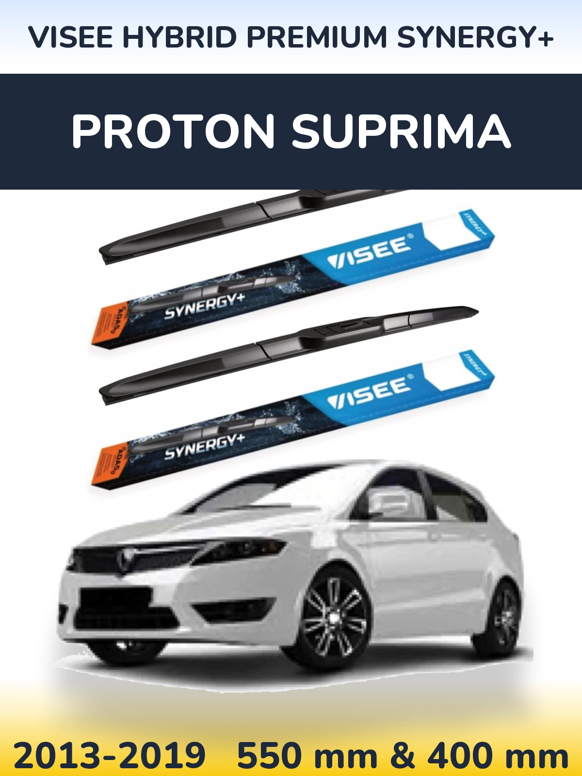 Torkarblad VISEE HYBRID PREMIUM SYNERGY+ för Proton Suprima