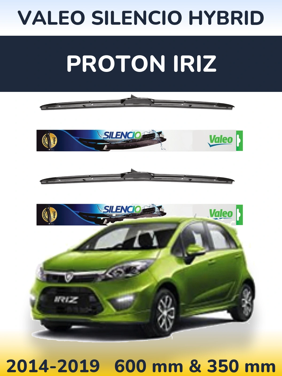 Torkarblad Valeo Silencio Hybrid för Proton Iriz