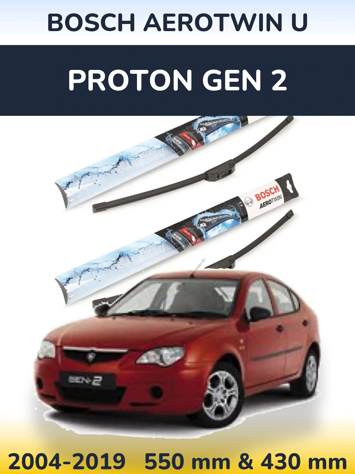 Torkarblad BOSCH AeroTwin U för Proton Gen 2