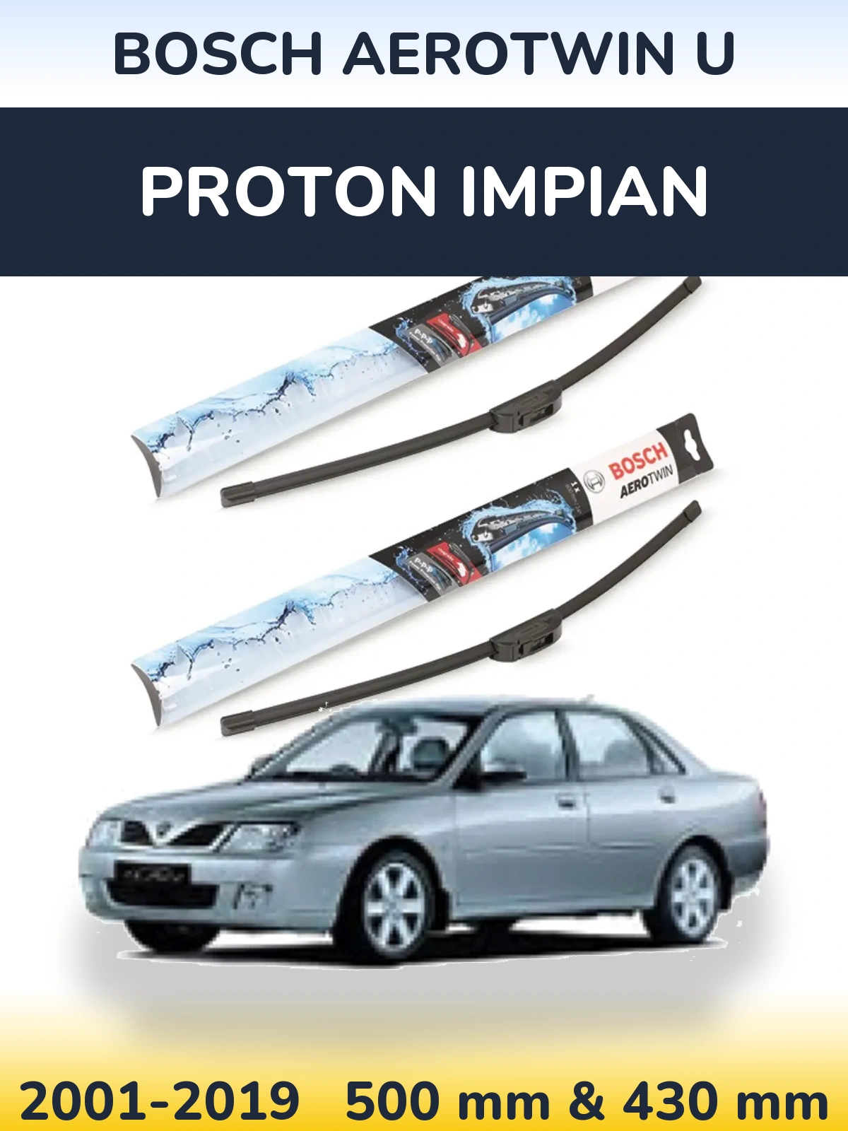 Torkarblad BOSCH AeroTwin U för Proton Impian