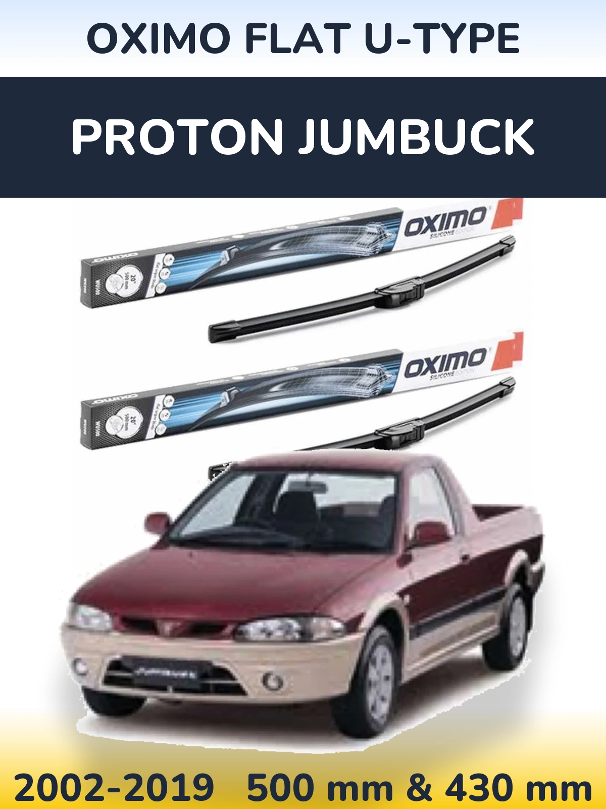 Torkarblad Oximo Flat U-type för Proton Jumbuck