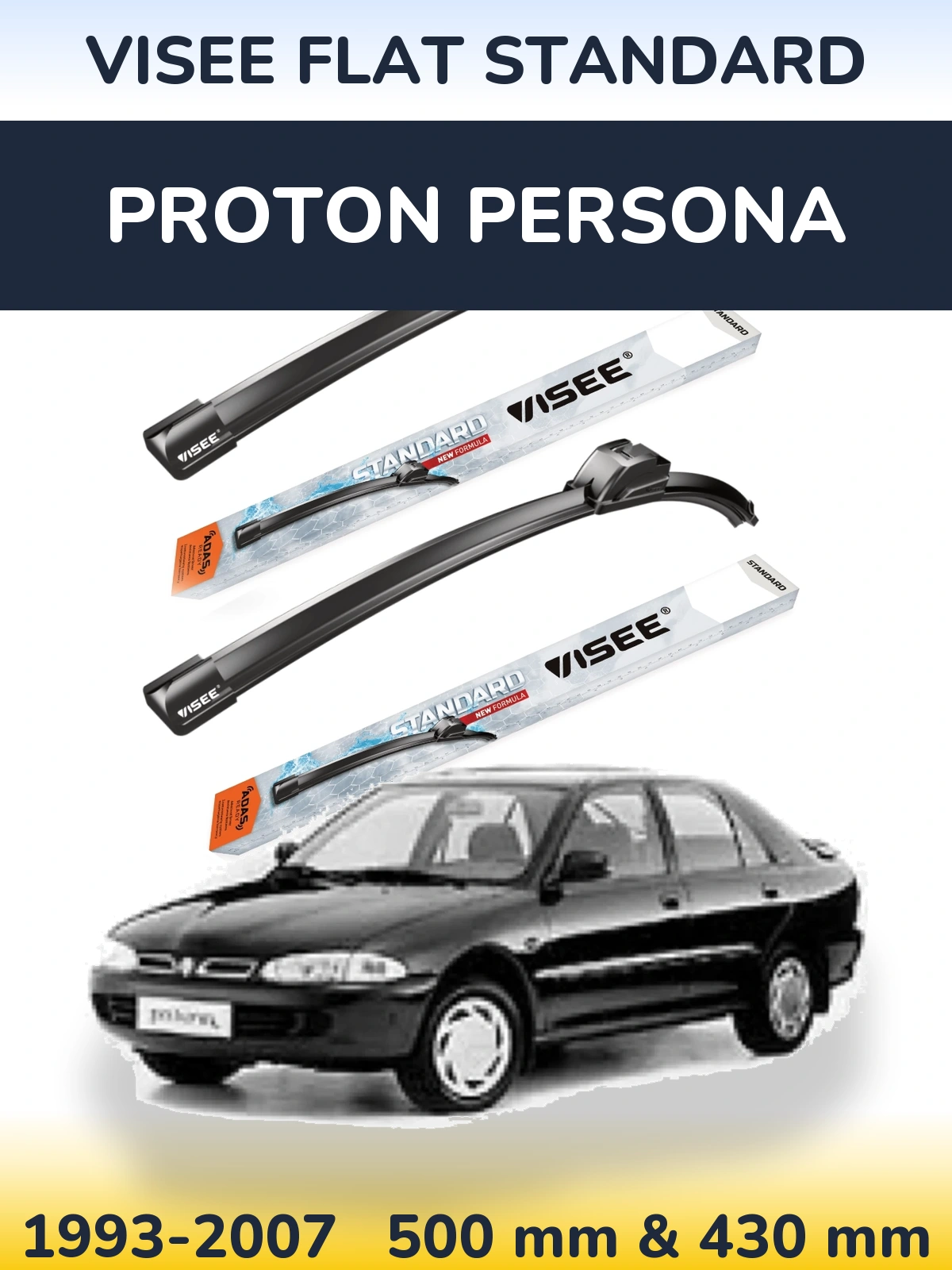 Torkarblad VISEE FLAT STANDARD för Proton Persona