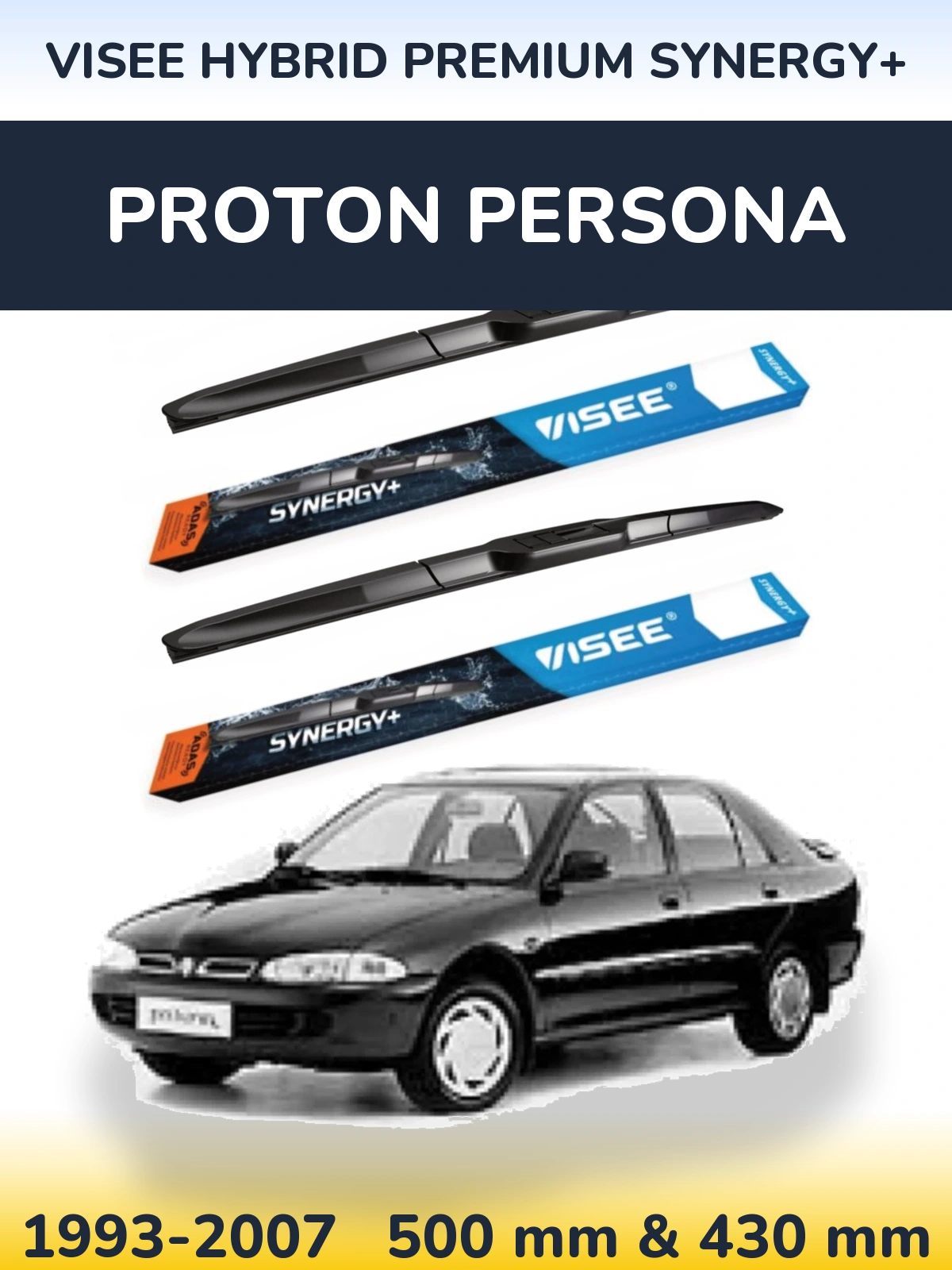 Torkarblad VISEE HYBRID PREMIUM SYNERGY+ för Proton Persona