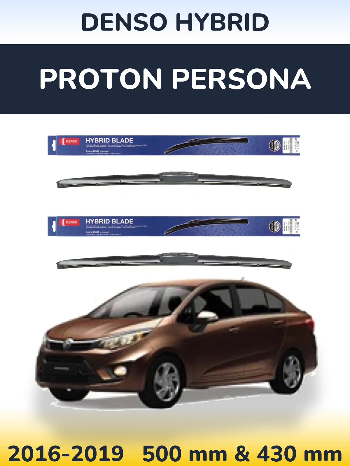 Torkarblad Denso Hybrid för Proton Persona