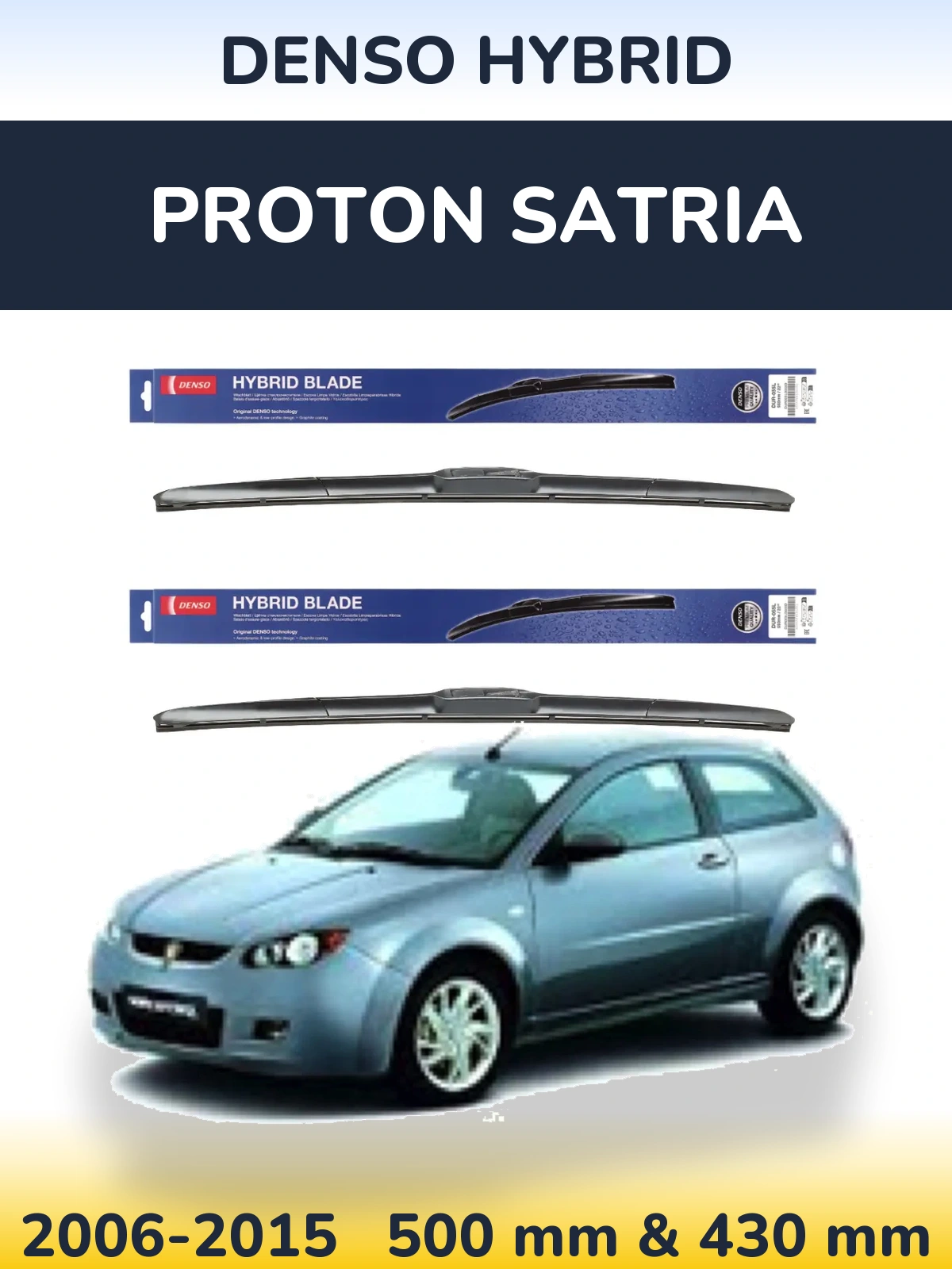 Torkarblad Denso Hybrid för Proton Satria