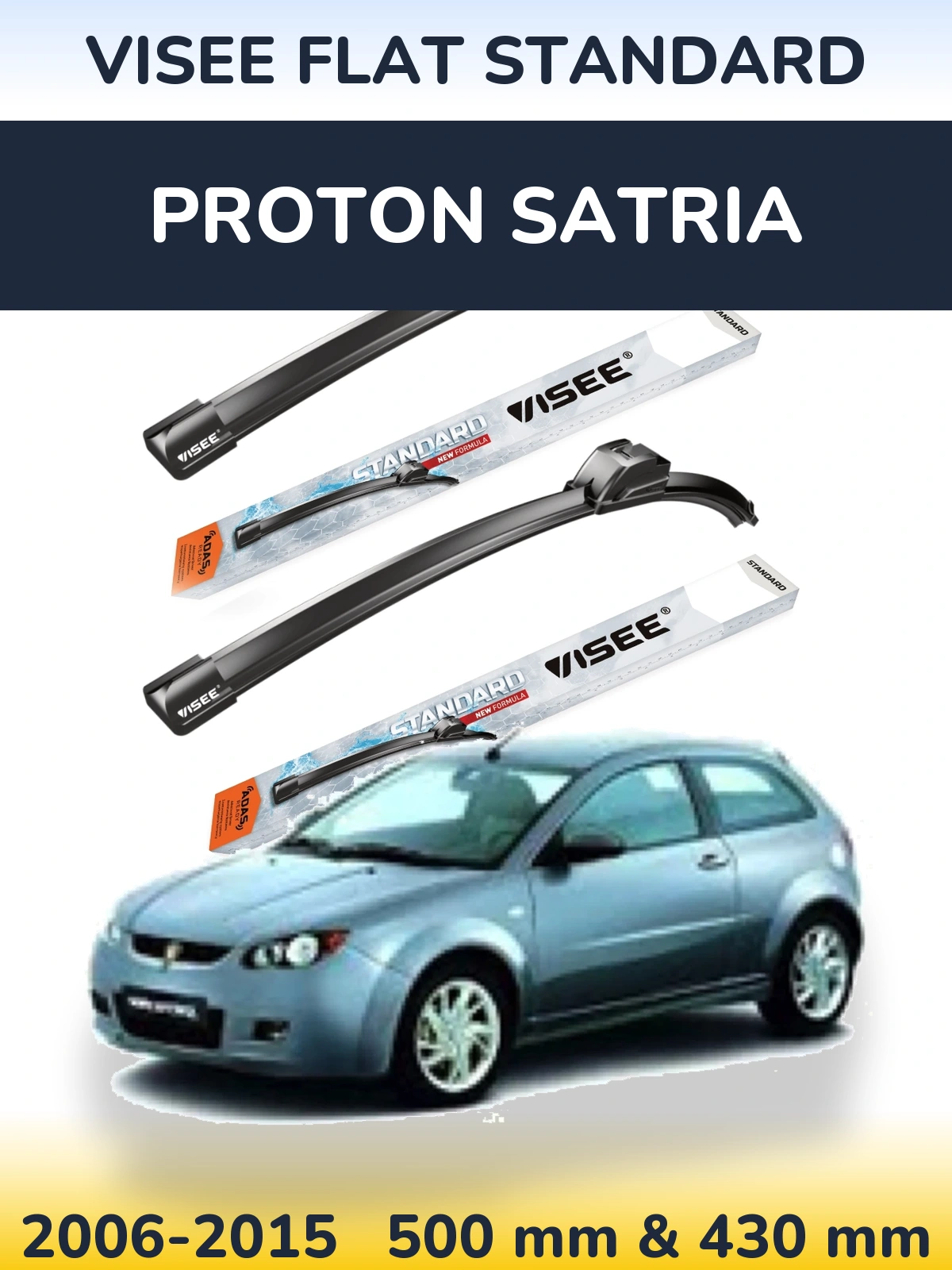 Torkarblad VISEE FLAT STANDARD för Proton Satria
