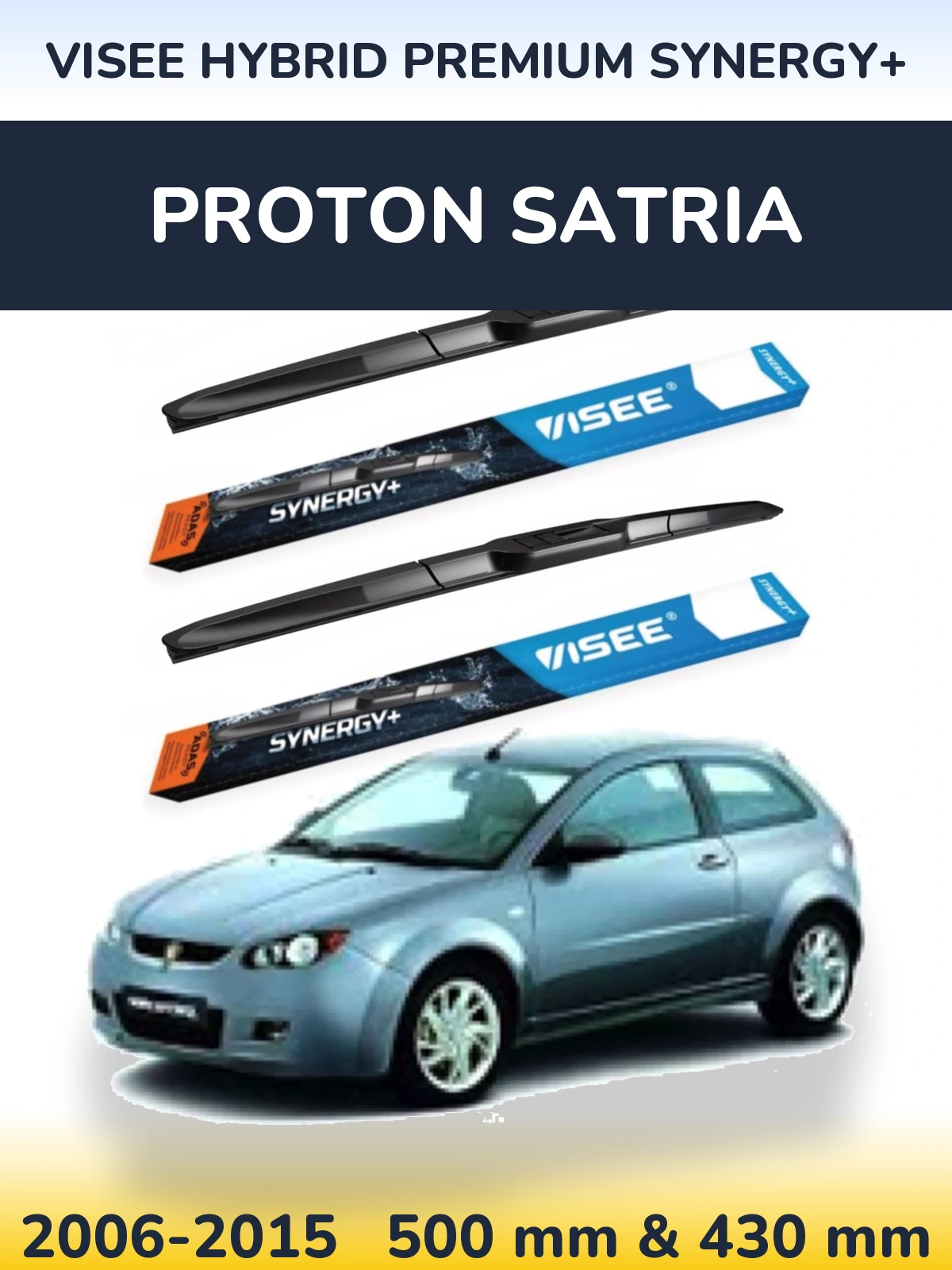 Torkarblad VISEE HYBRID PREMIUM SYNERGY+ för Proton Satria