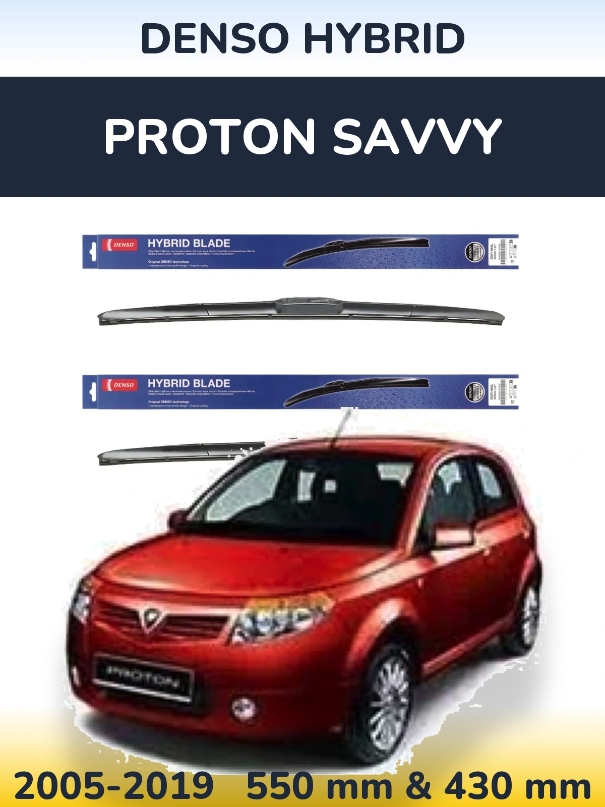 Torkarblad Denso Hybrid för Proton Savvy