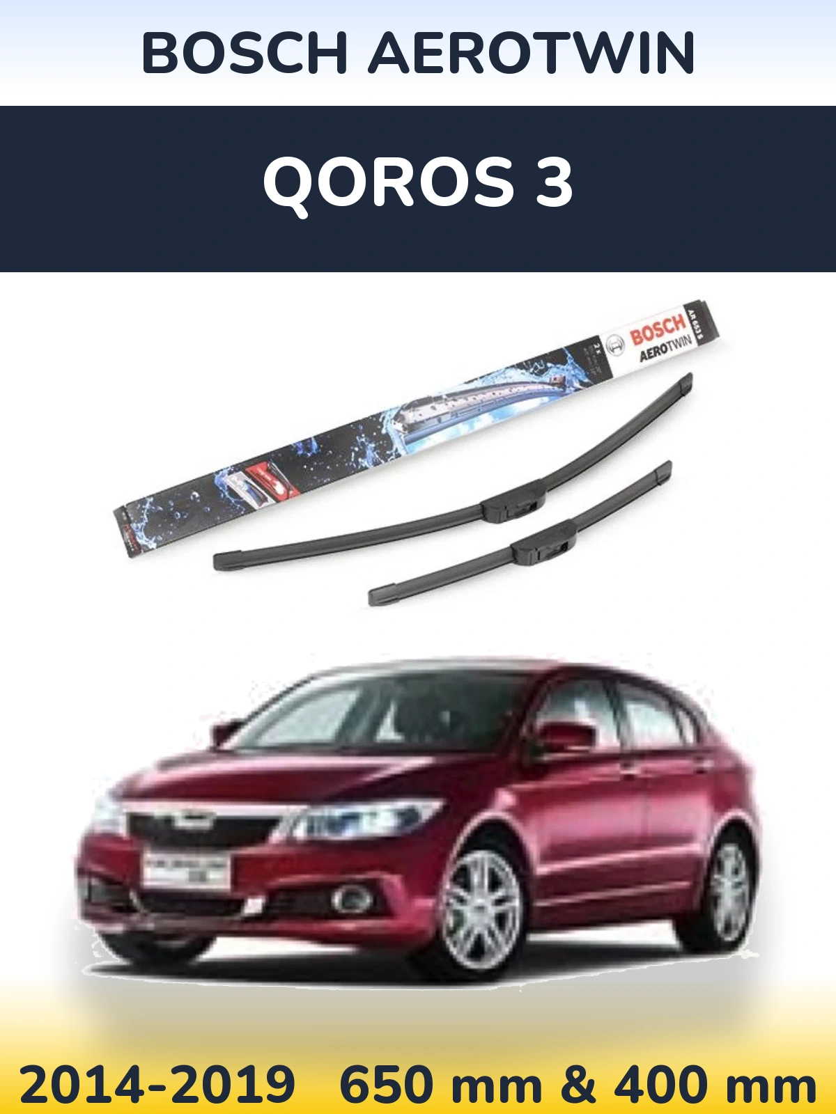 Torkarblad BOSCH AeroTwin för Qoros 3