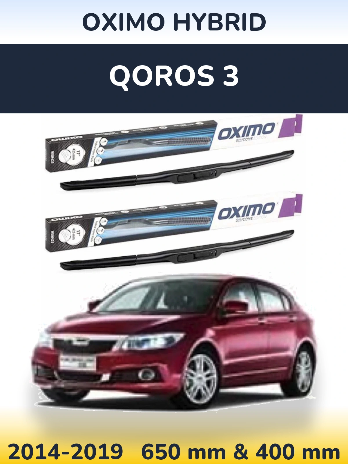 Torkarblad Oximo Hybrid för Qoros 3