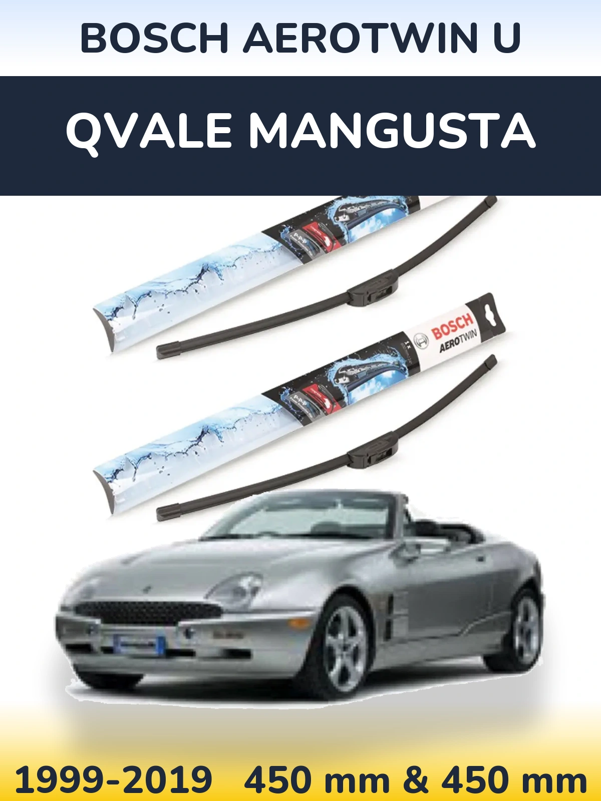 Torkarblad BOSCH AeroTwin U för Qvale Mangusta
