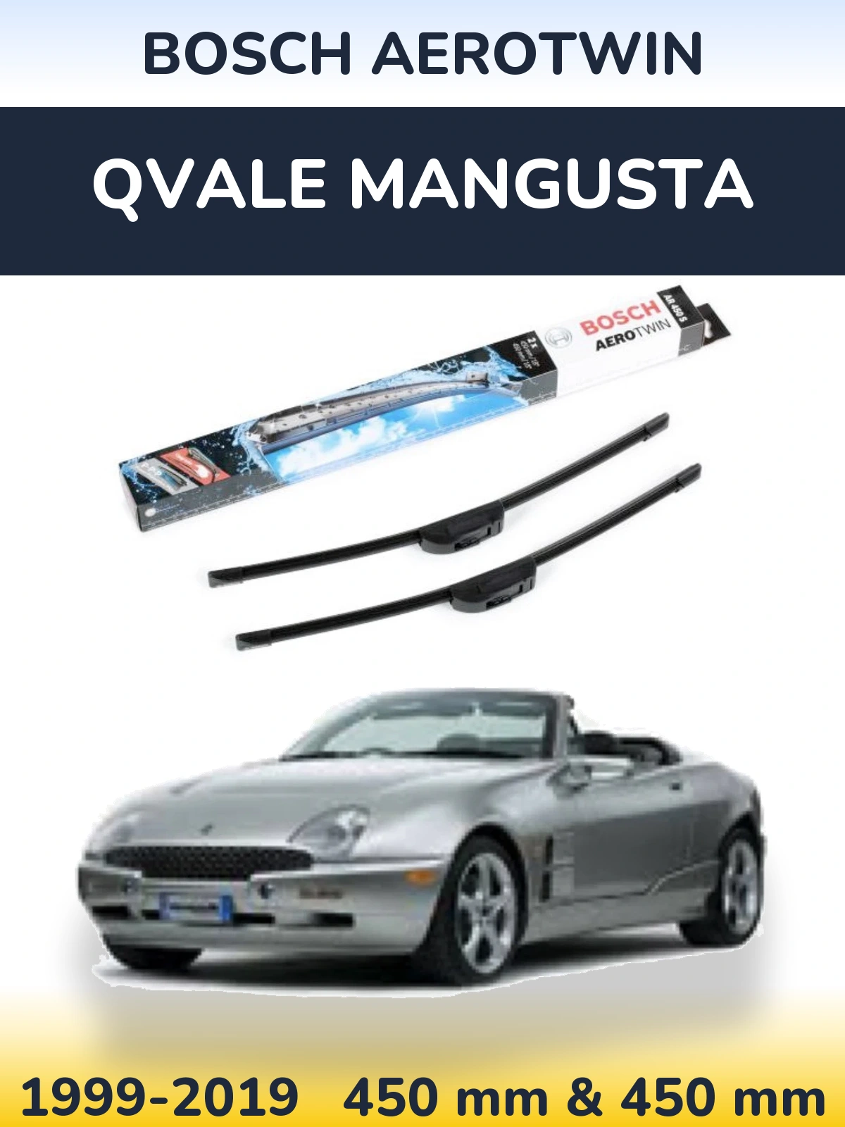 Torkarblad BOSCH AeroTwin för Qvale Mangusta