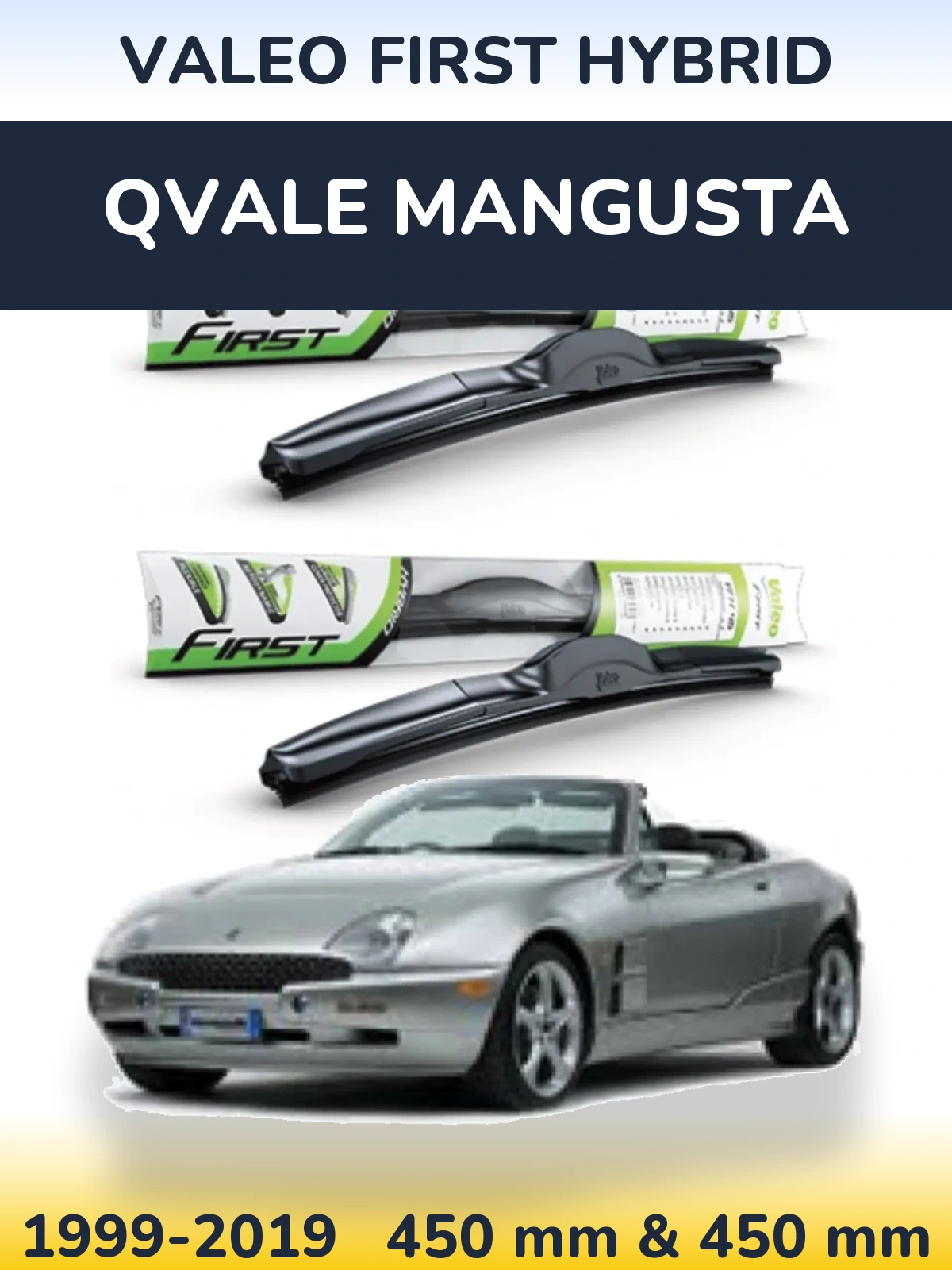 Torkarblad Valeo First Hybrid för Qvale Mangusta