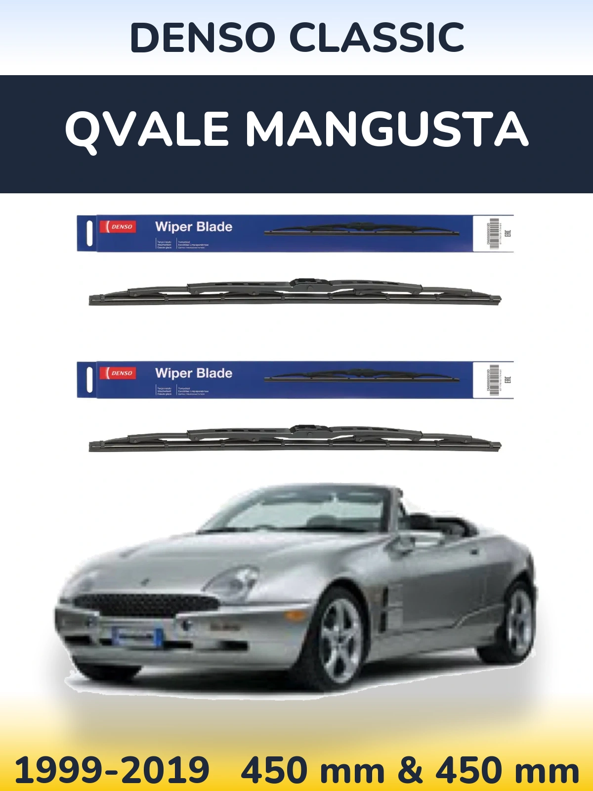 Torkarblad Denso Classic för Qvale Mangusta