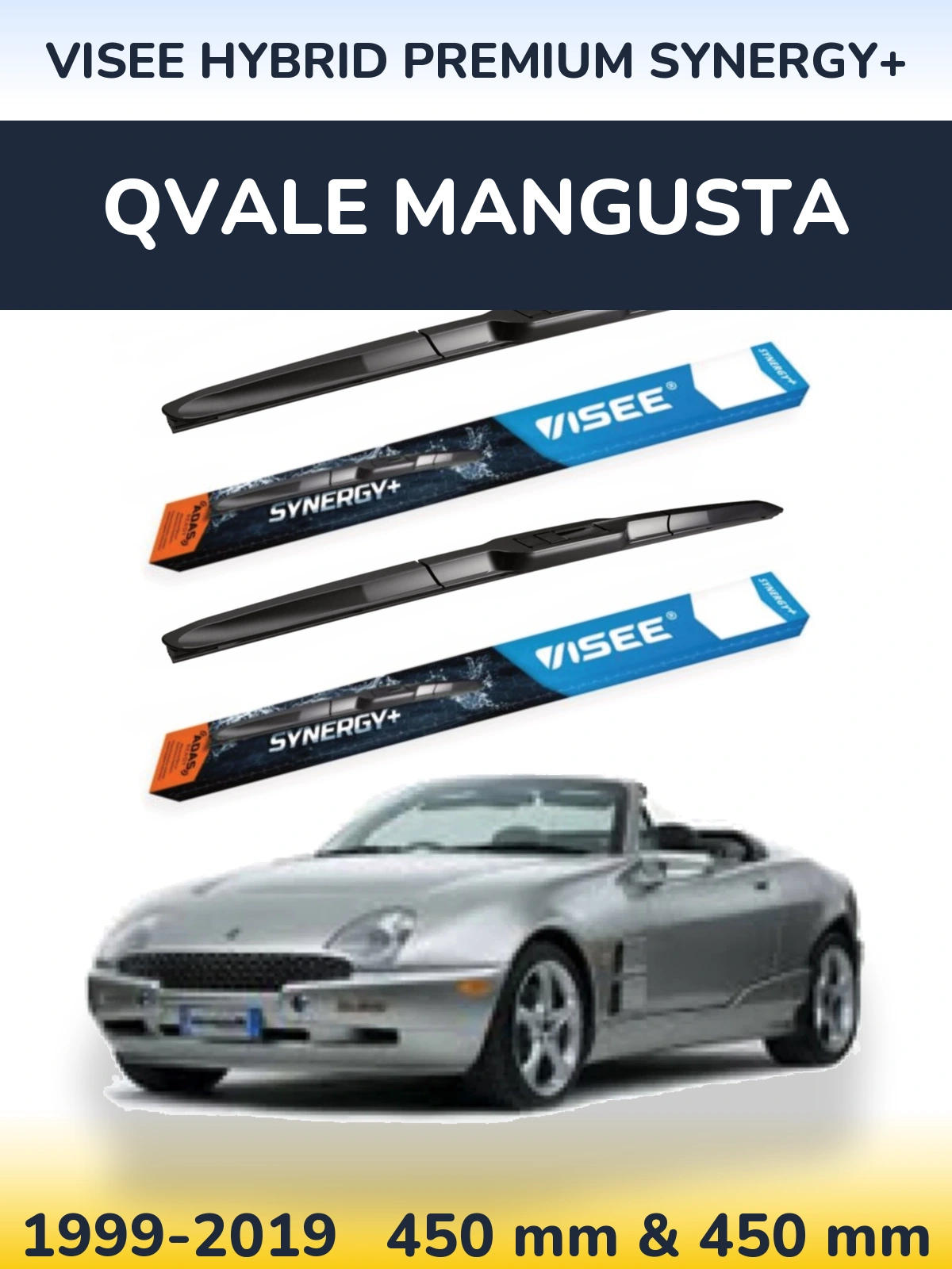 Torkarblad VISEE HYBRID PREMIUM SYNERGY+ för Qvale Mangusta