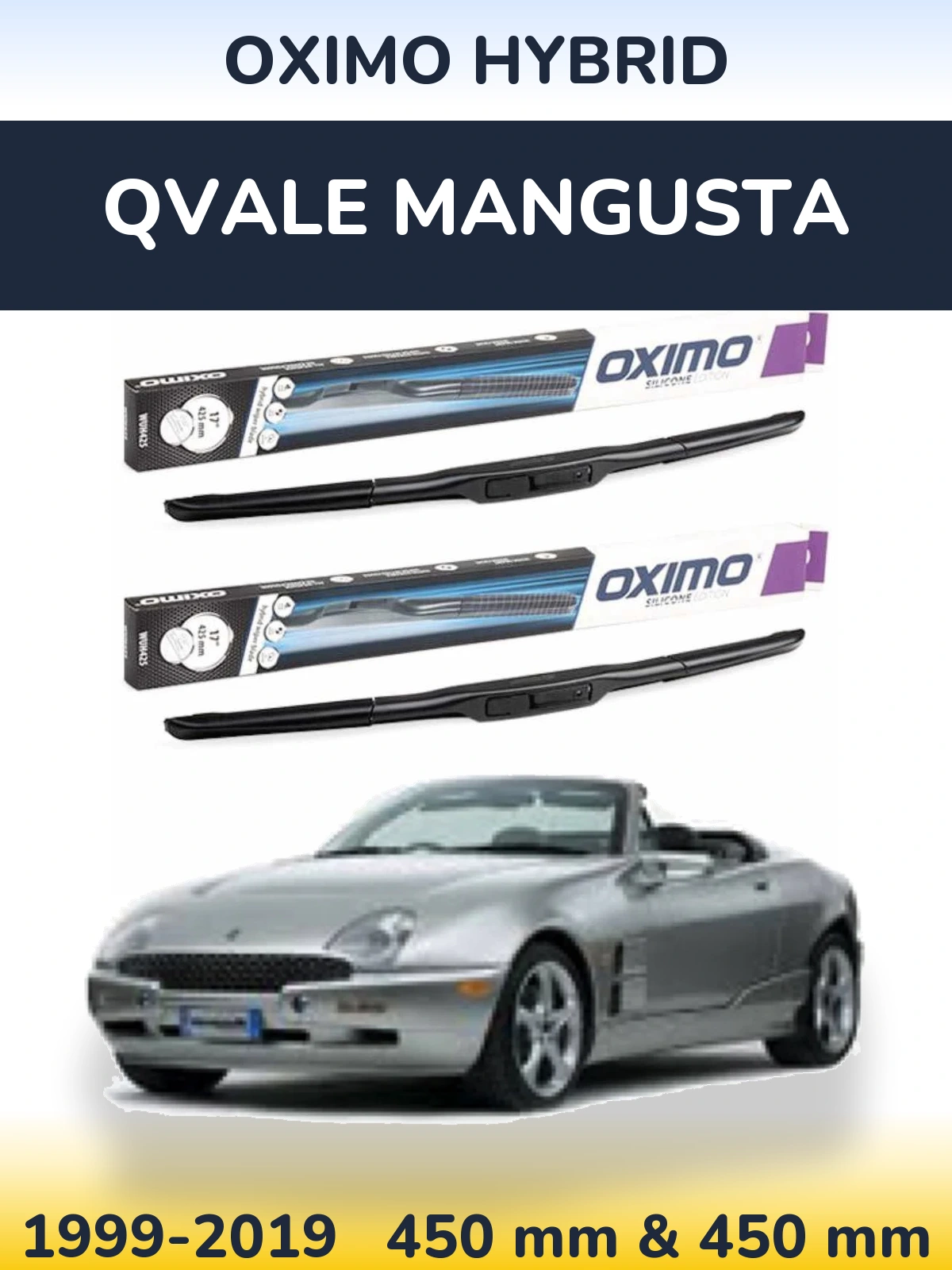 Torkarblad Oximo Hybrid för Qvale Mangusta