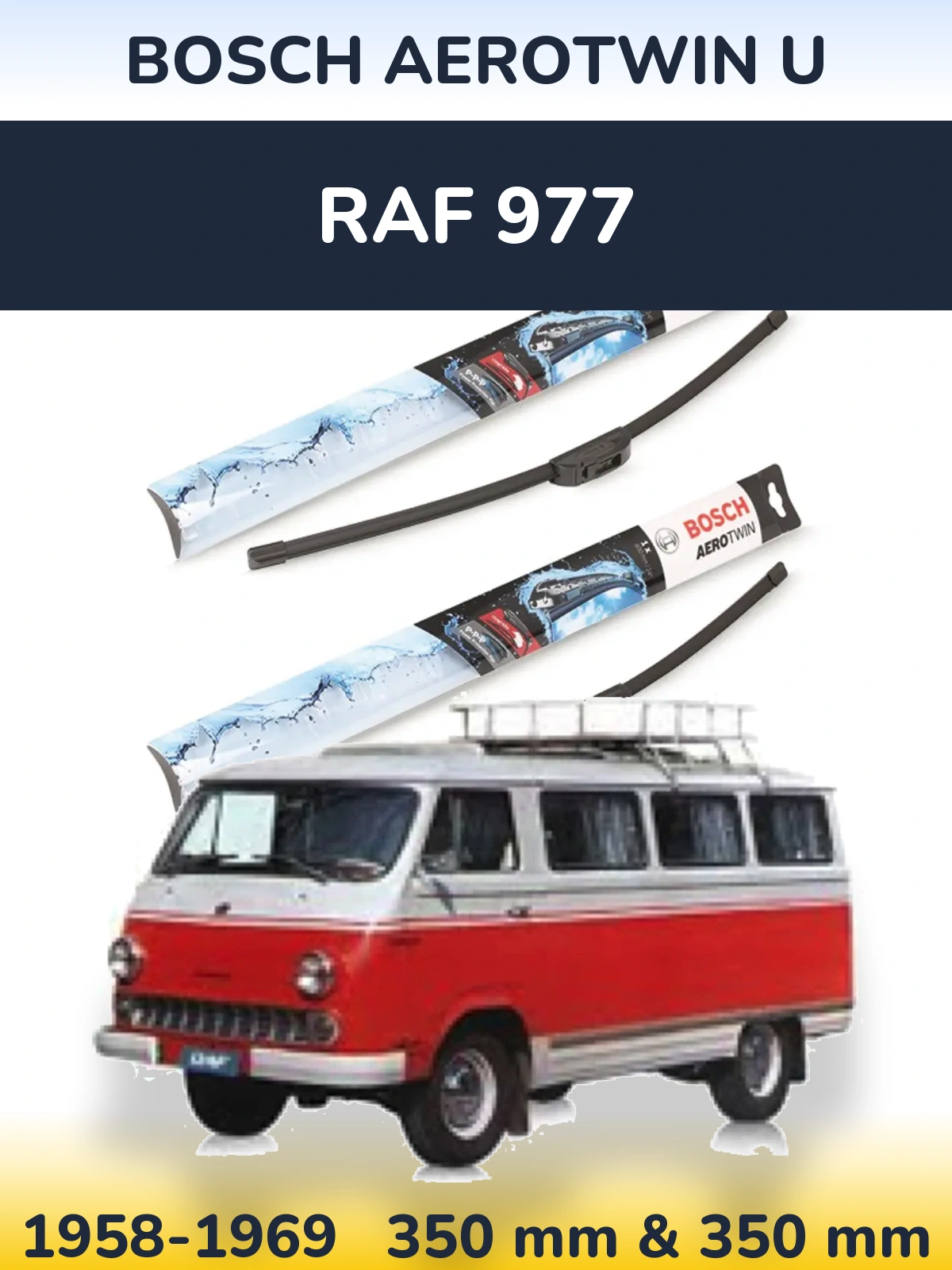 Torkarblad BOSCH AeroTwin U för RAF 977