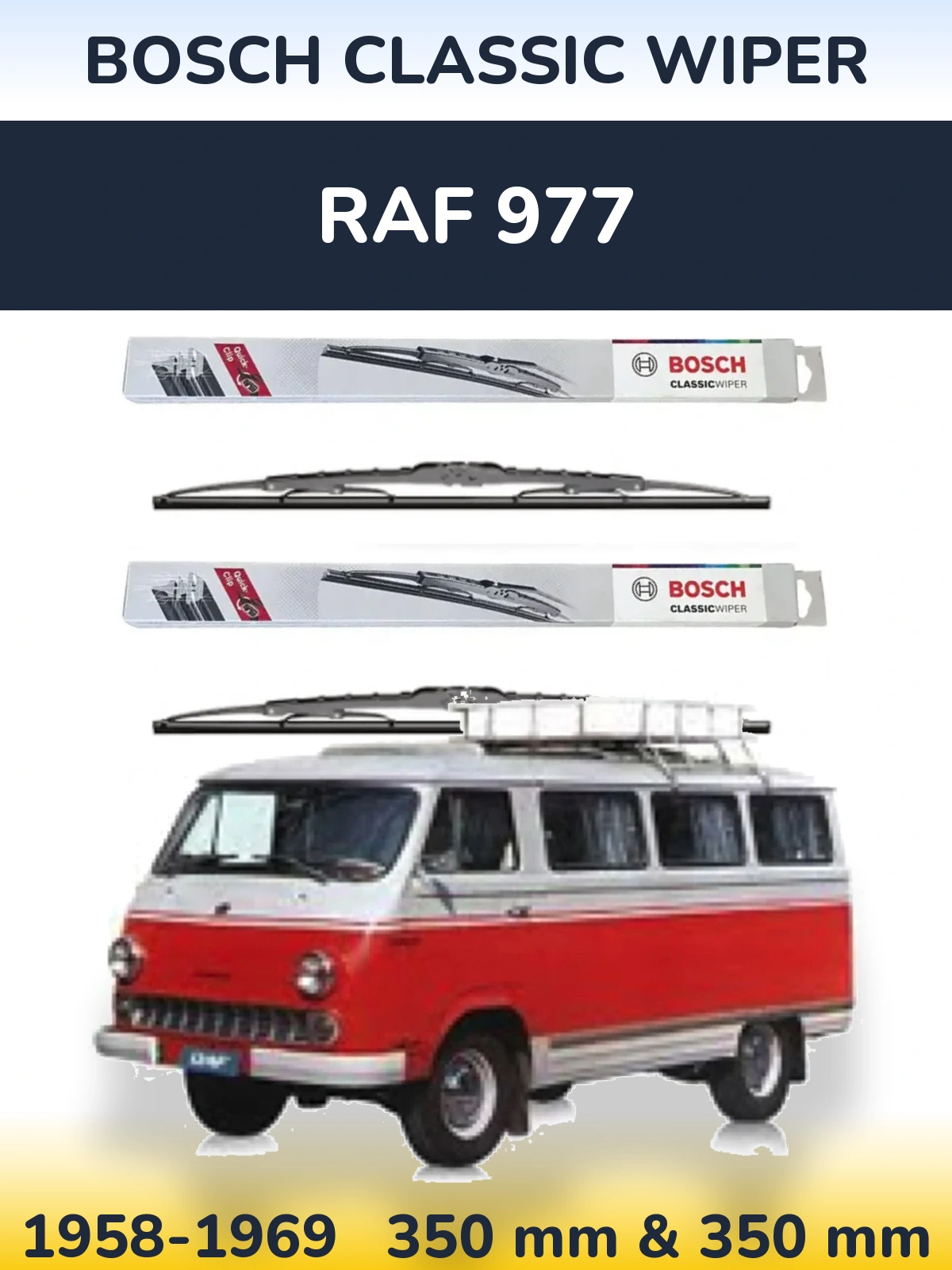 Torkarblad BOSCH Classic Wiper för RAF 977