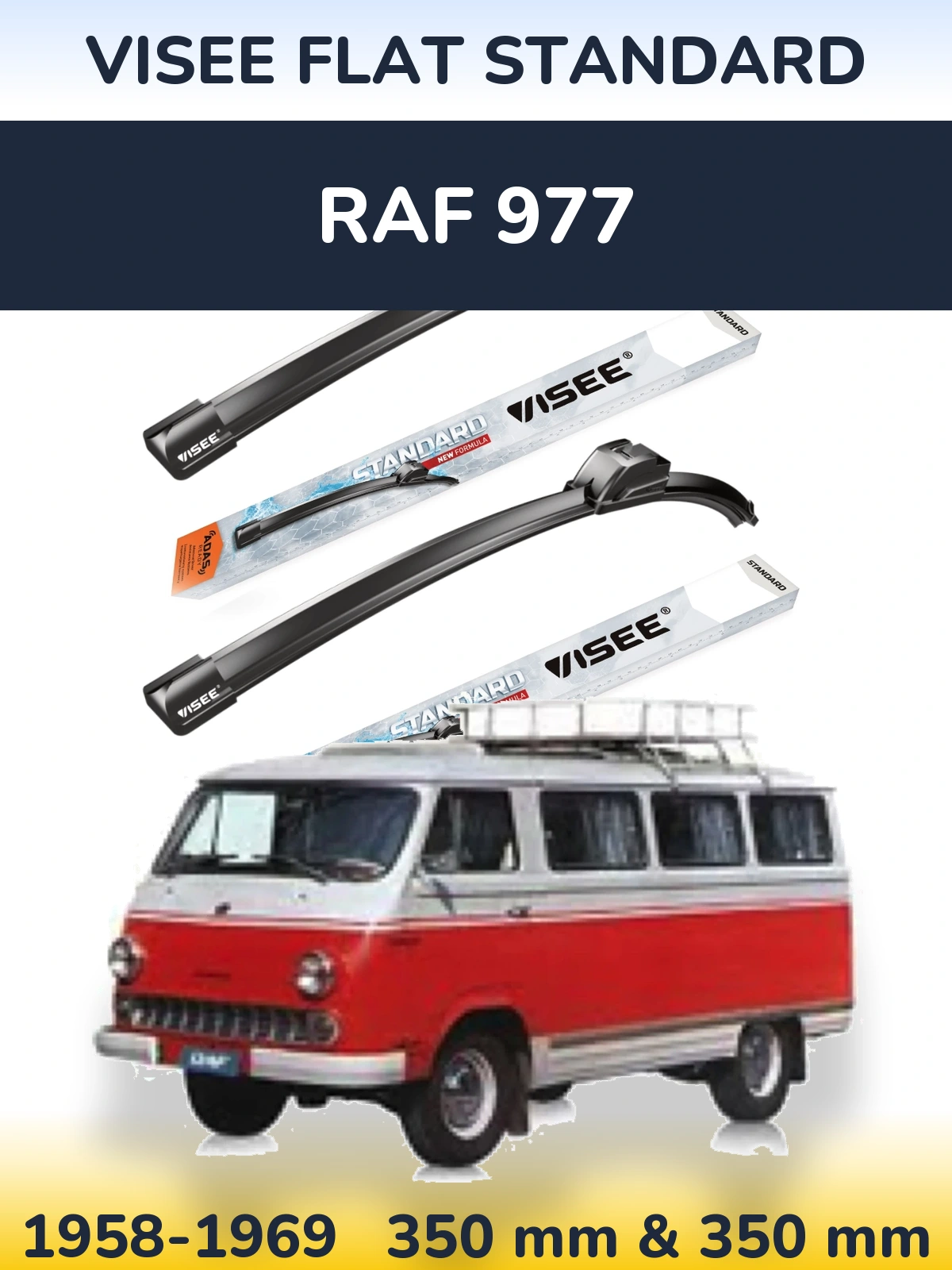 Torkarblad VISEE FLAT STANDARD för RAF 977