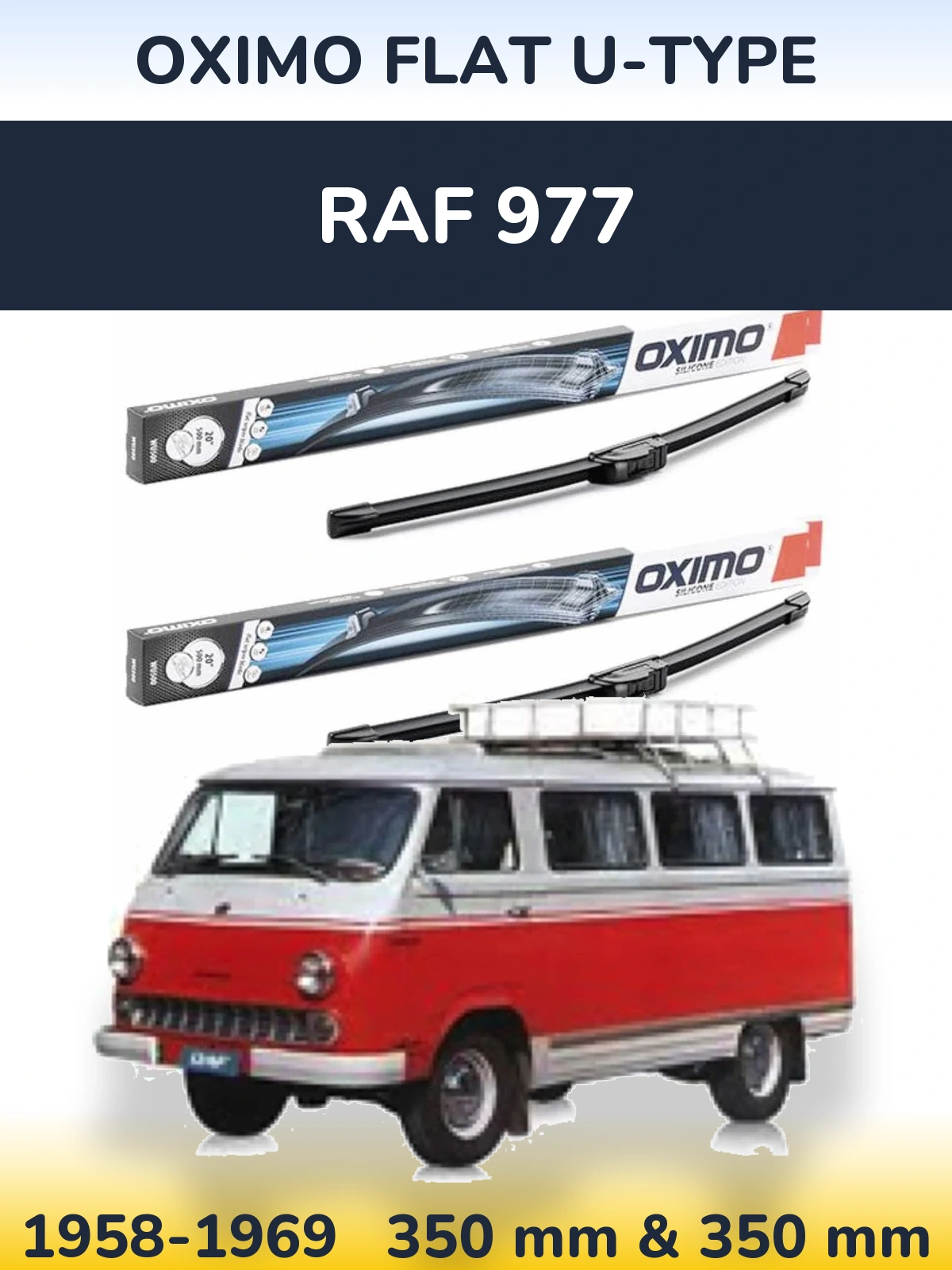 Torkarblad Oximo Flat U-type för RAF 977