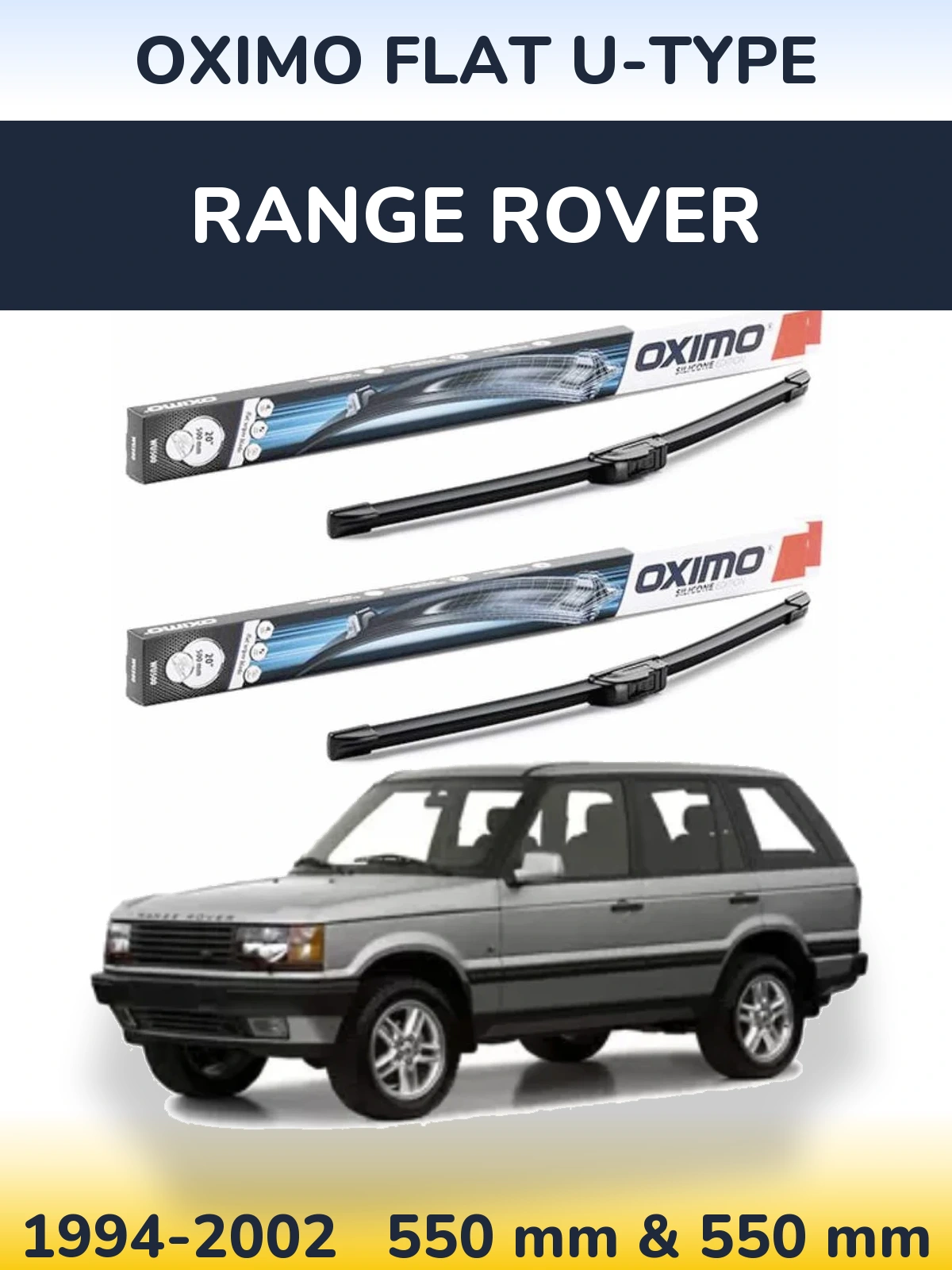 Torkarblad Oximo Flat U-type för Range Rover 