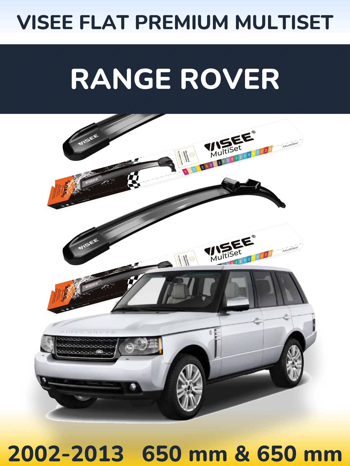 Torkarblad VISEE FLAT PREMIUM MultiSet för Range Rover 