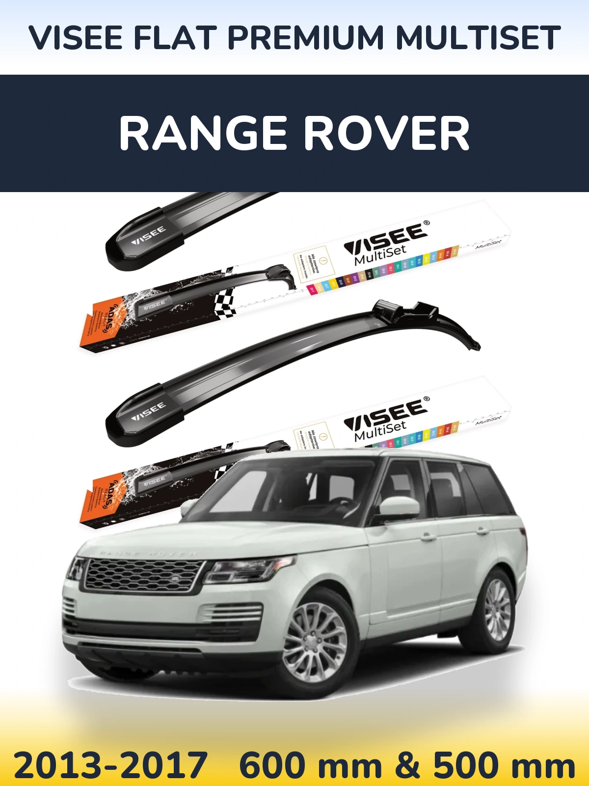Torkarblad VISEE FLAT PREMIUM MultiSet för Range Rover 