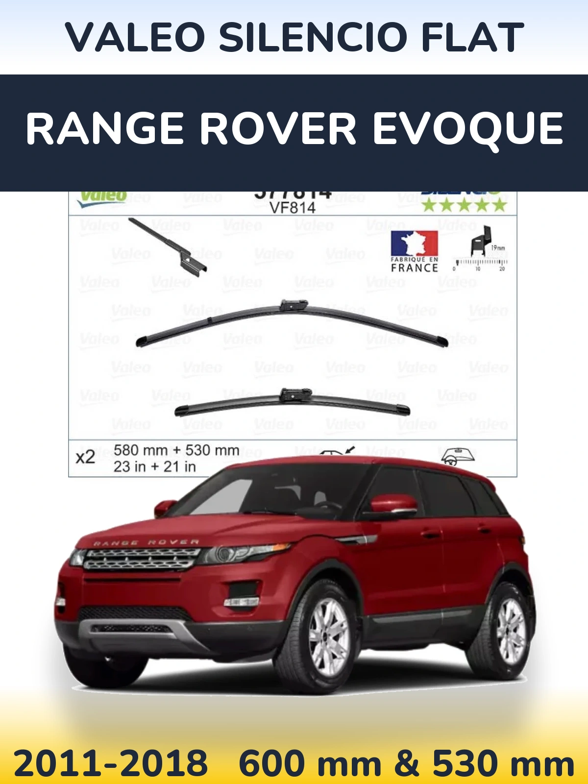 Torkarblad Valeo Silencio Flat för Range Rover Evoque