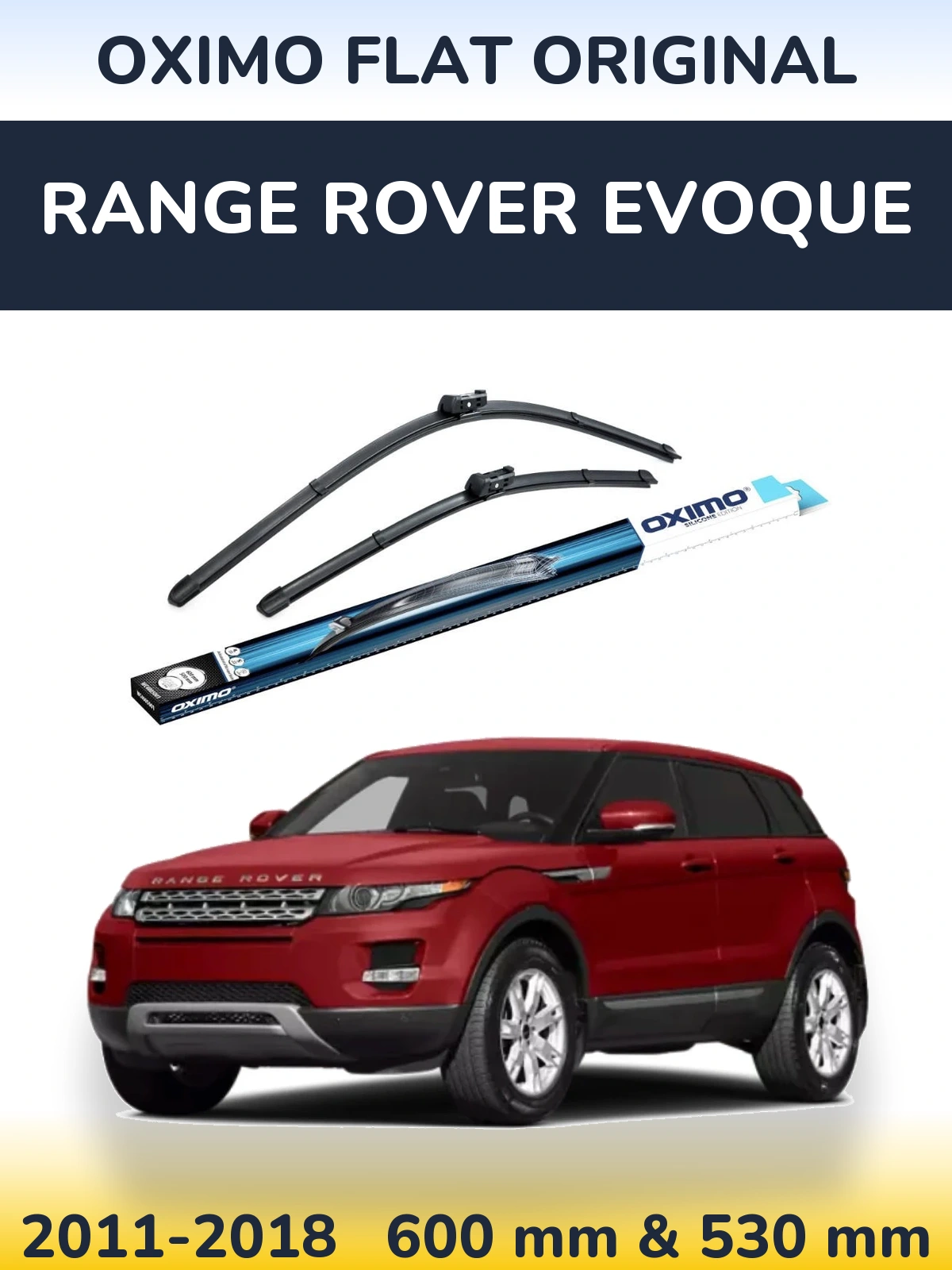 Комплект передних дворников Oximo Flat Original 600 & 500 мм для Range Rover Evoque 2011-2018