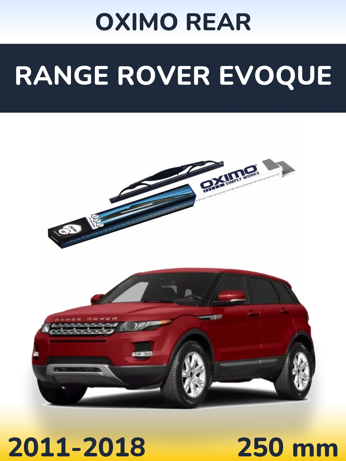 Rear wiper blade Oximo Rear 250 mm for Range Rover Evoque 2011-2018