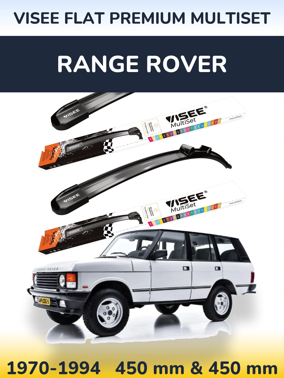 Torkarblad VISEE FLAT PREMIUM MultiSet för Range Rover 