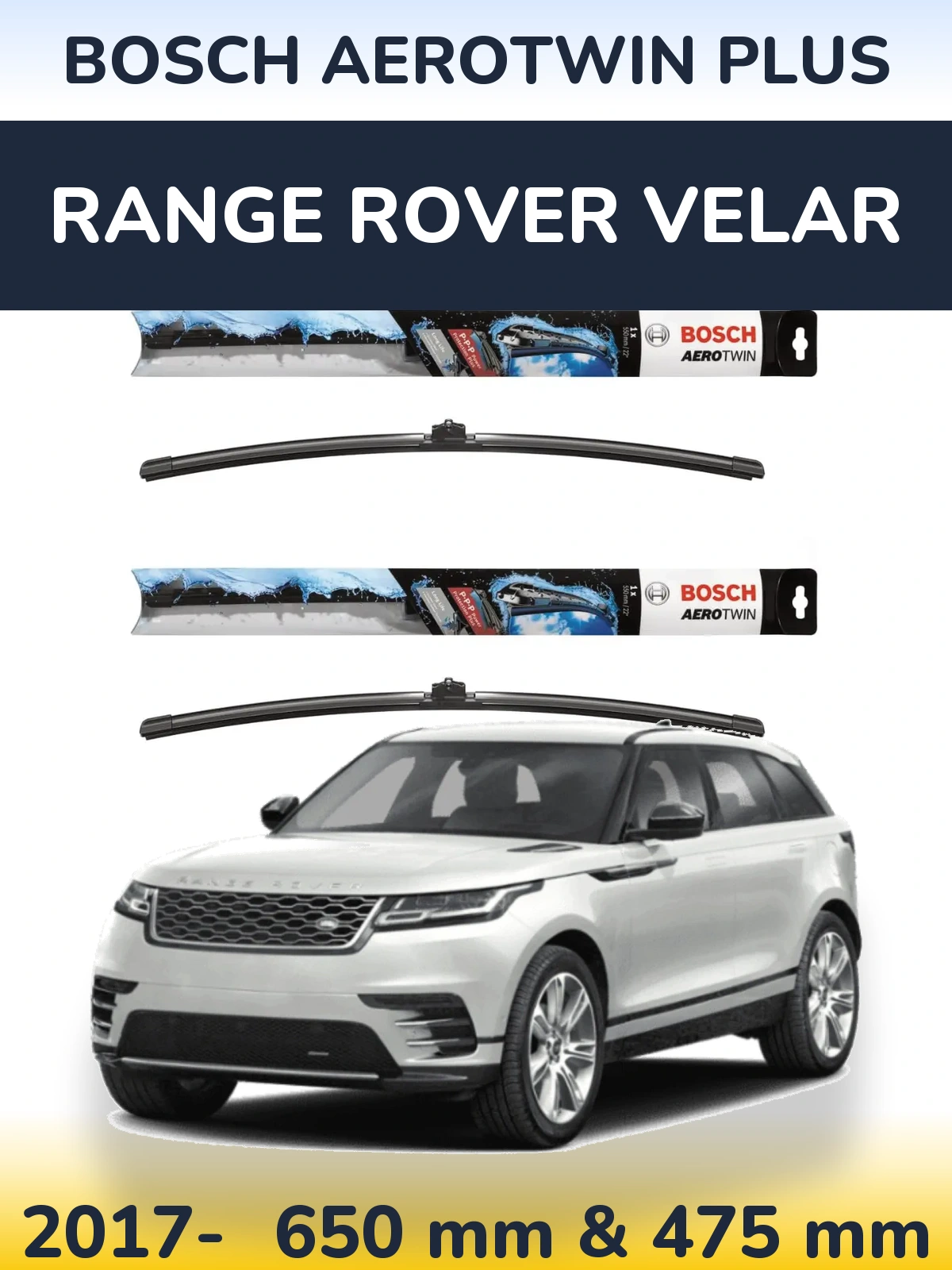 Torkarblad BOSCH AeroTwin Plus för Range Rover Velar