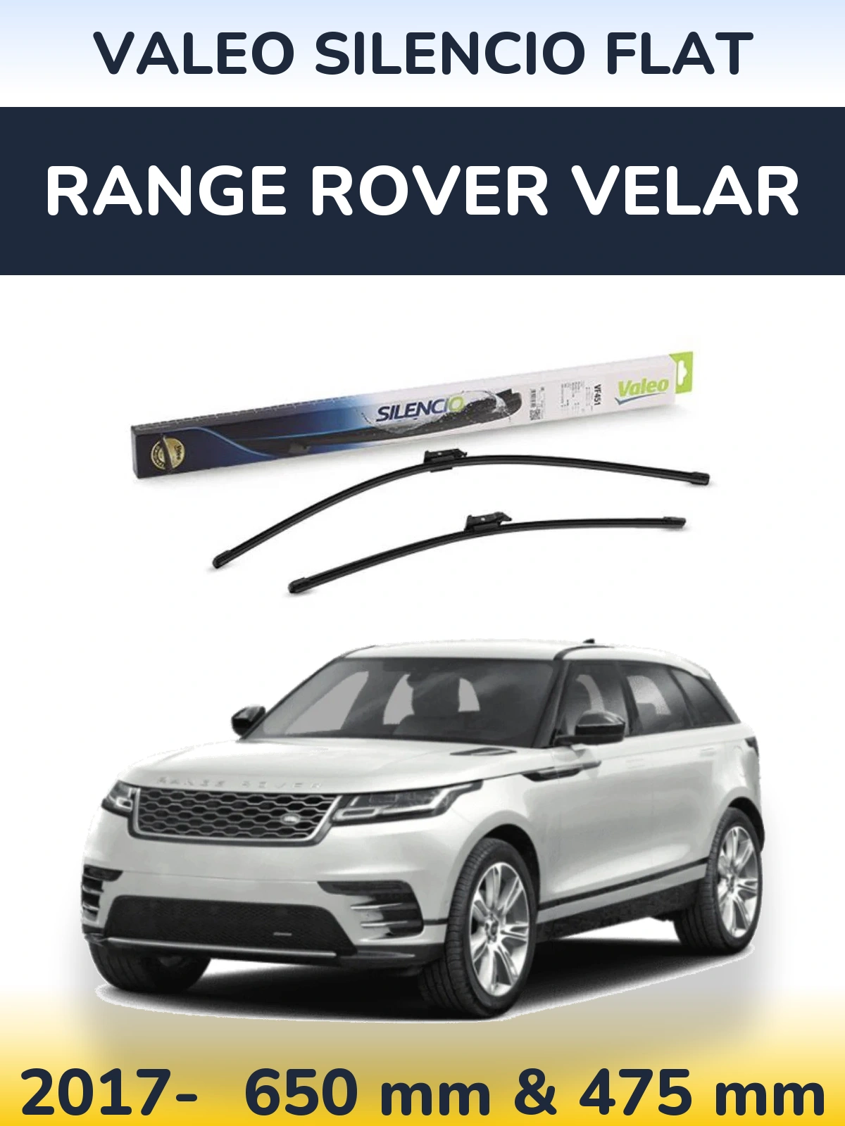 Torkarblad Valeo Silencio Flat för Range Rover Velar