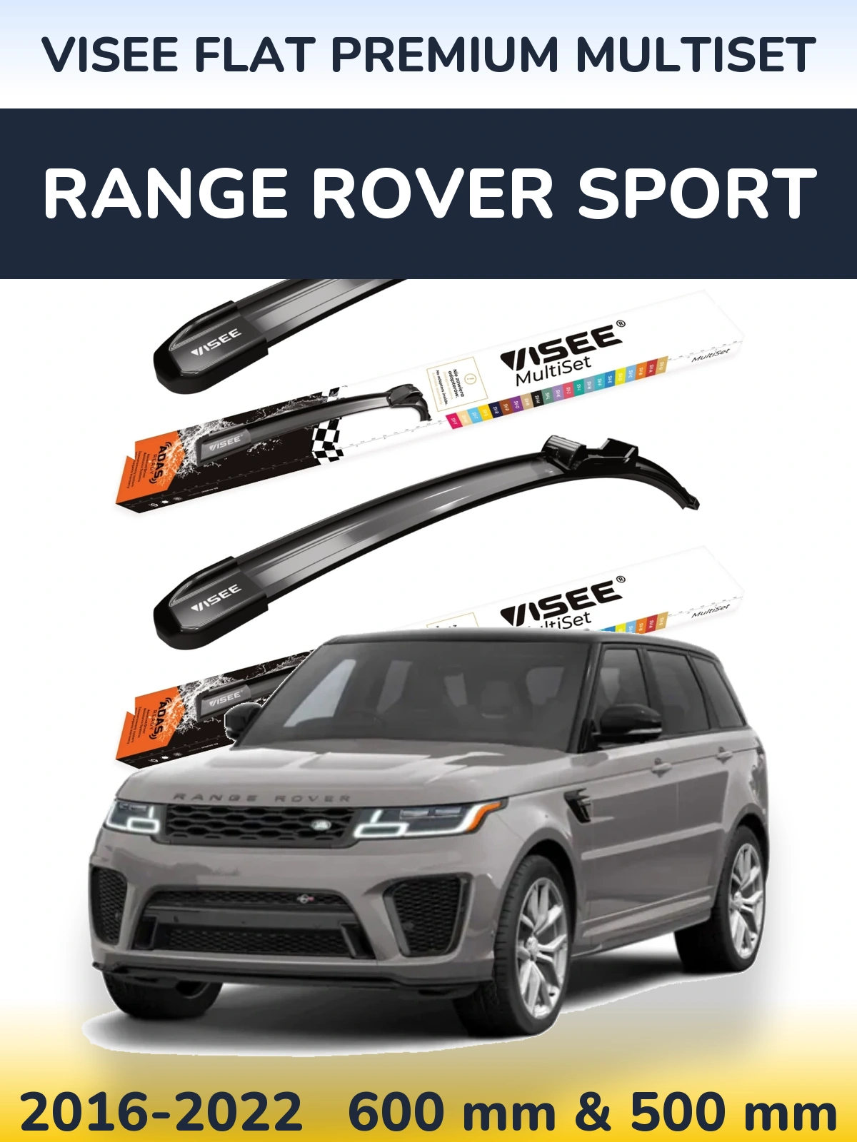 Torkarblad VISEE FLAT PREMIUM MultiSet för Range Rover Sport